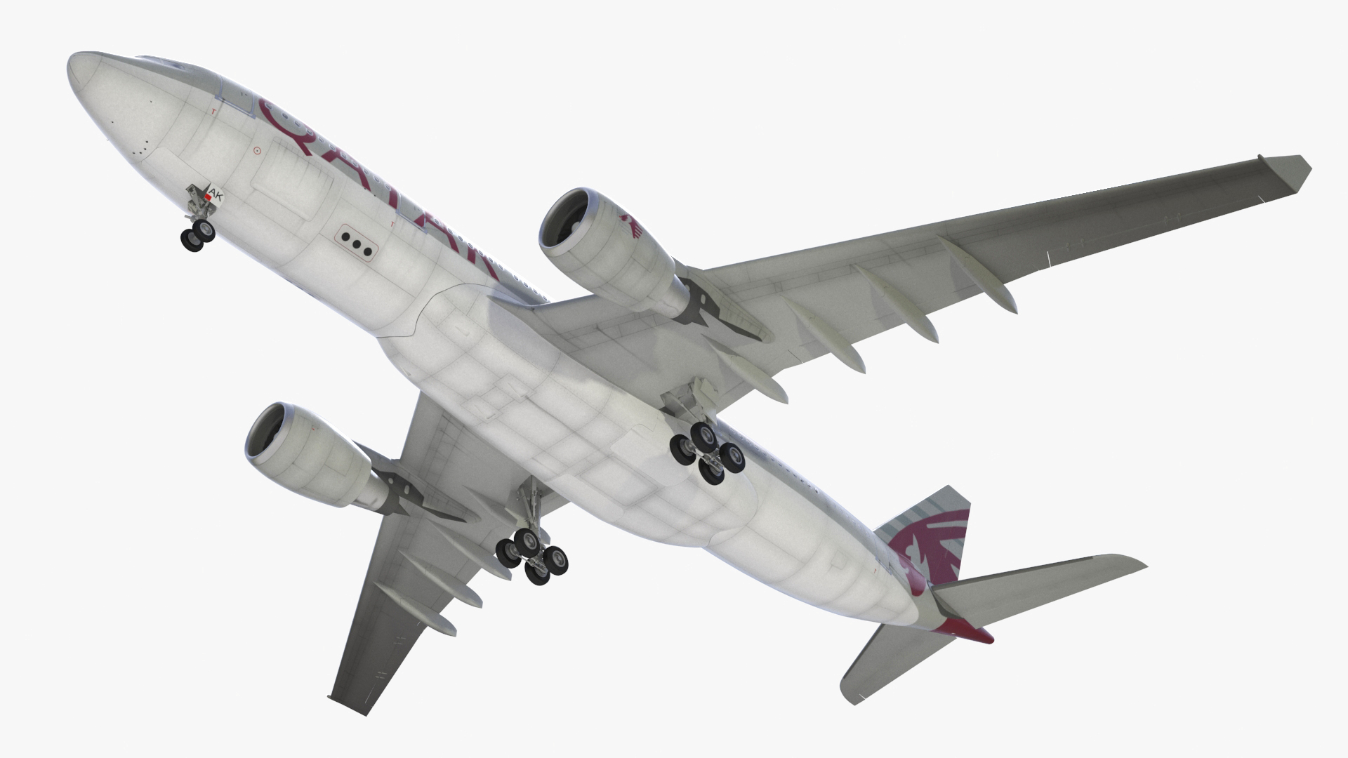 Airbus A330-200 Qatar Airways 3D model