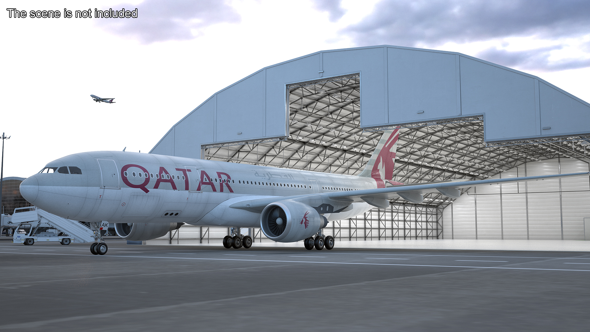 Airbus A330-200 Qatar Airways 3D model