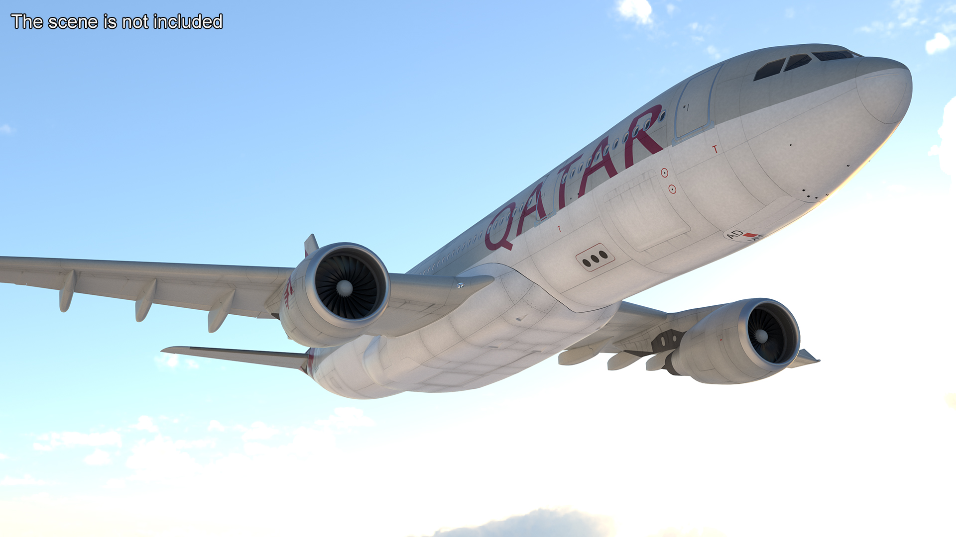 Airbus A330-200 Qatar Airways 3D model