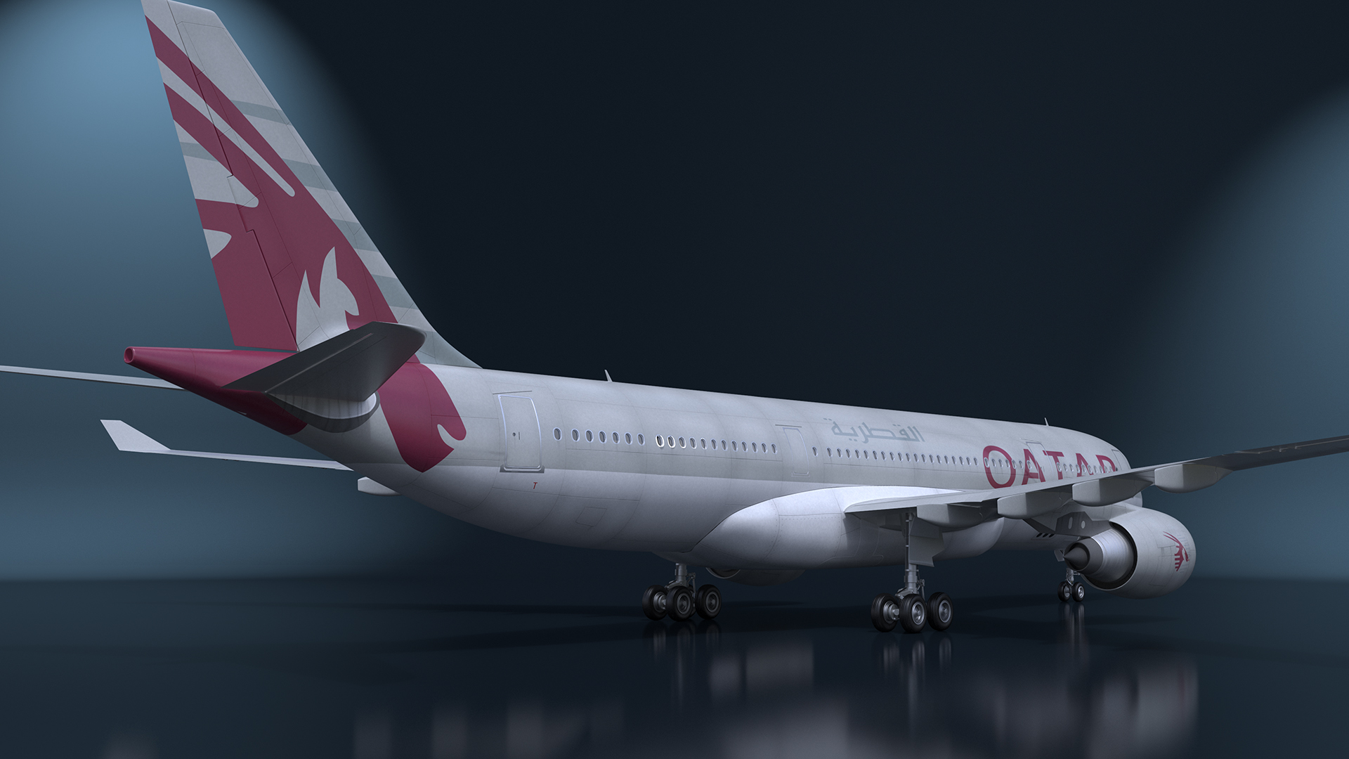 Airbus A330-200 Qatar Airways 3D model