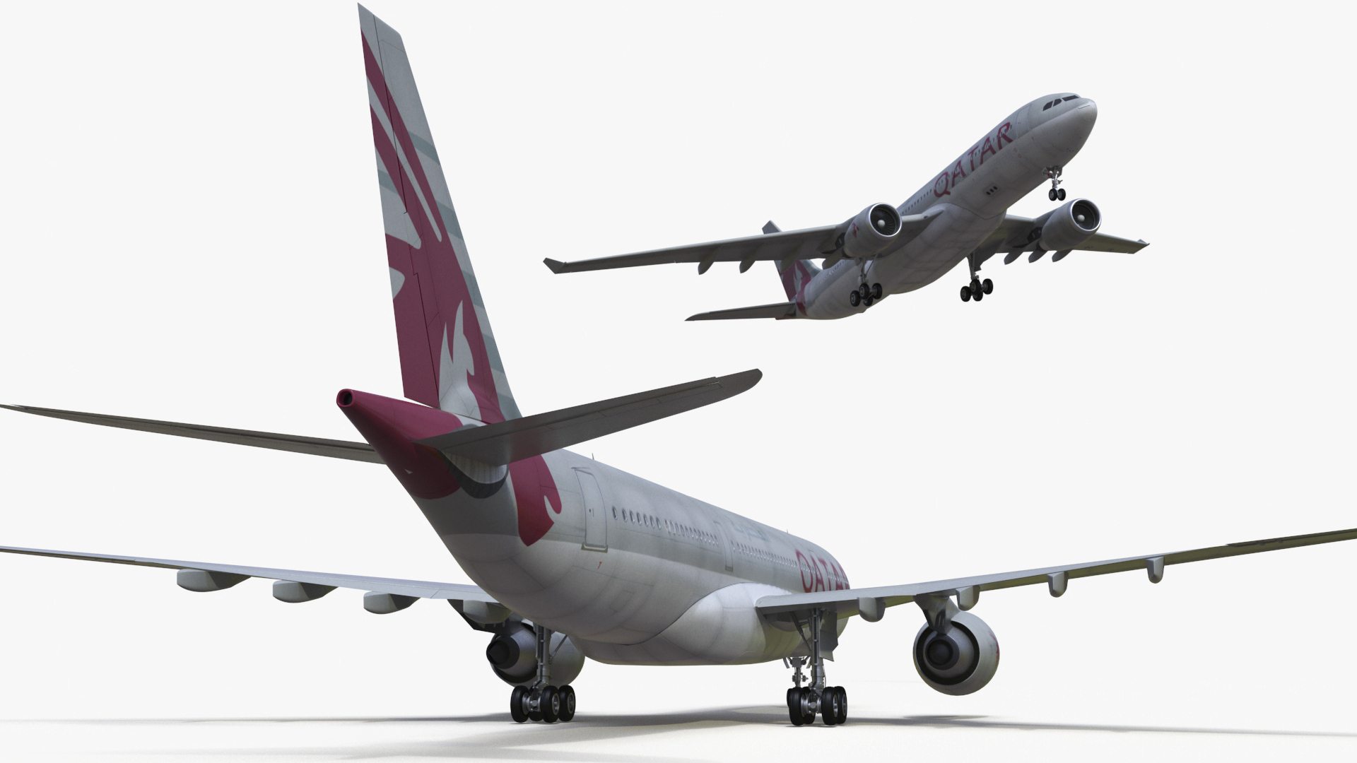 Airbus A330-200 Qatar Airways 3D model
