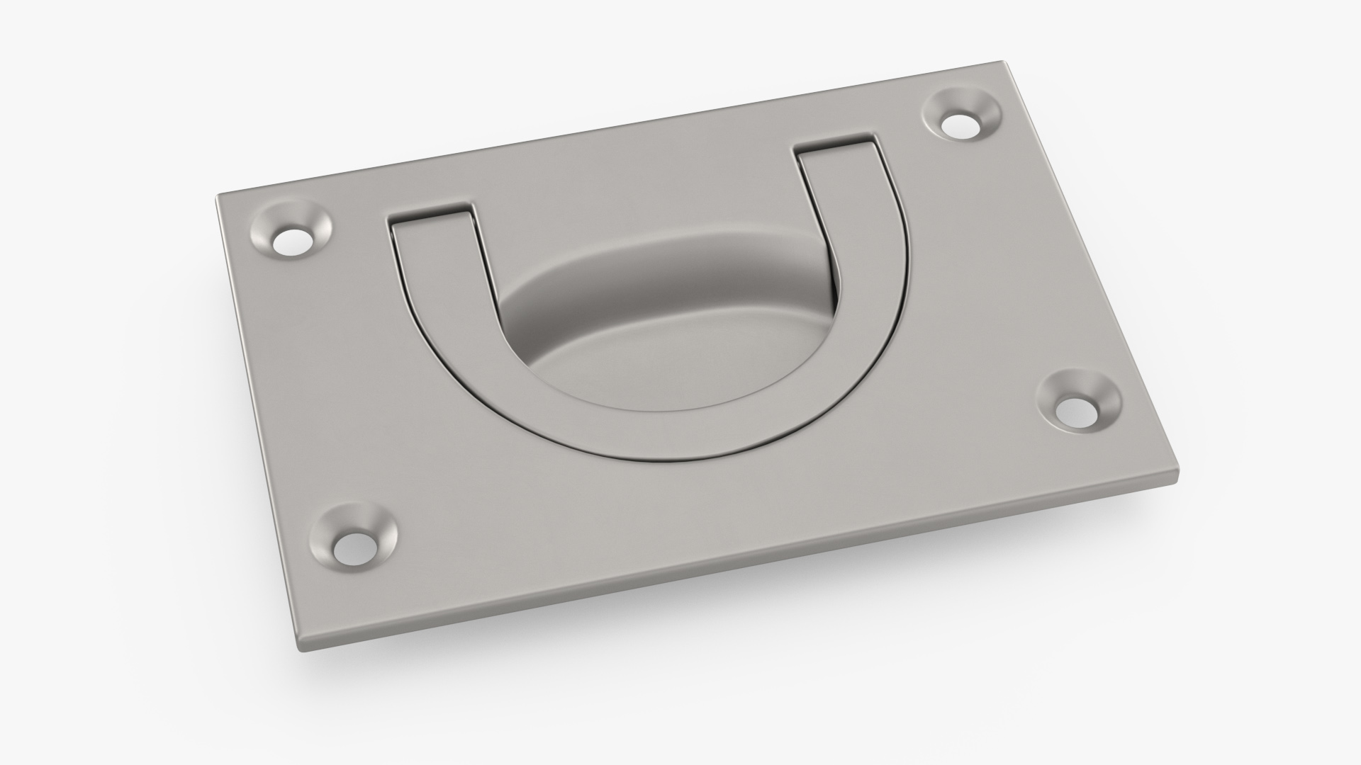 3D Kitchen Cabinet Handle Recessed Silver model