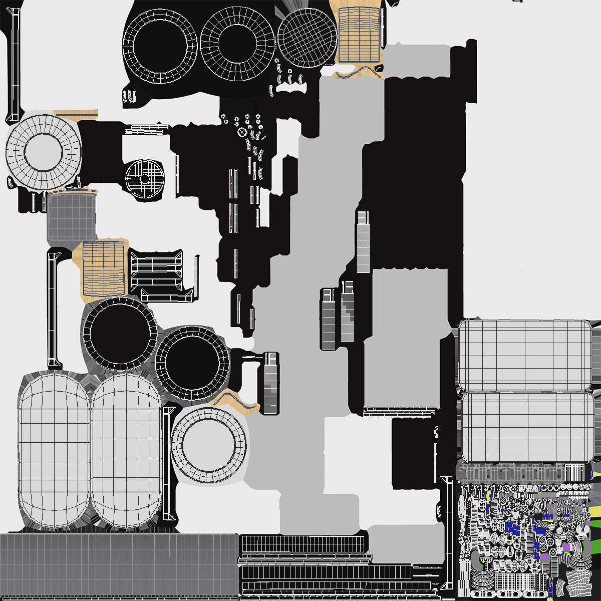 3D School Laboratory Interior with Modern Equipment model