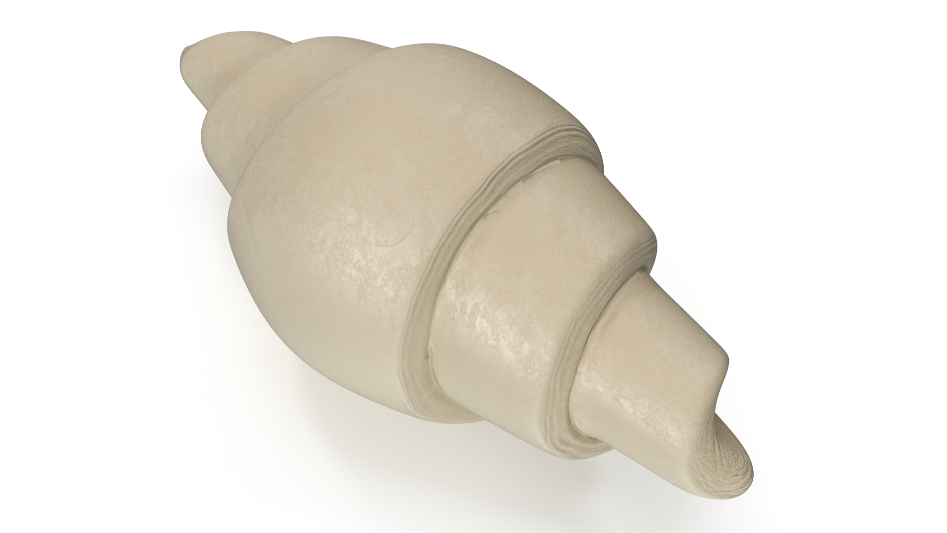 3D French Croissant Raw Dough