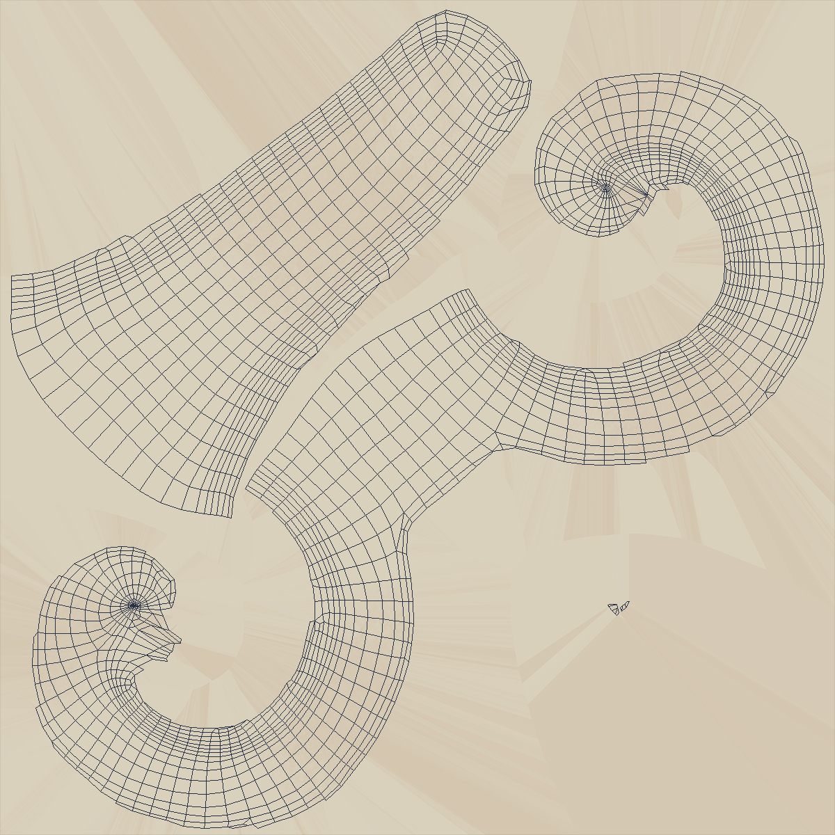 3D French Croissant Raw Dough