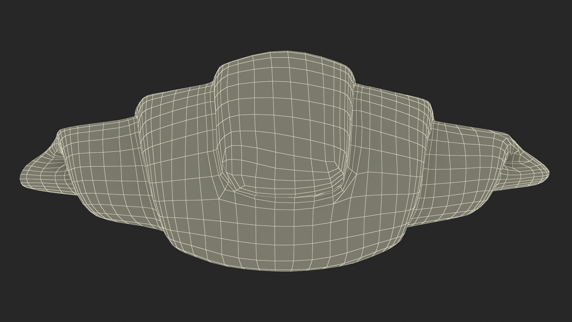 3D French Croissant Raw Dough