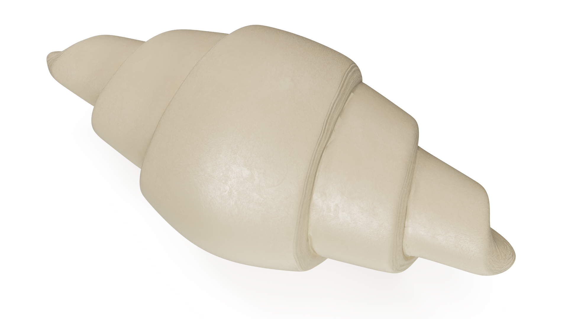 3D French Croissant Raw Dough