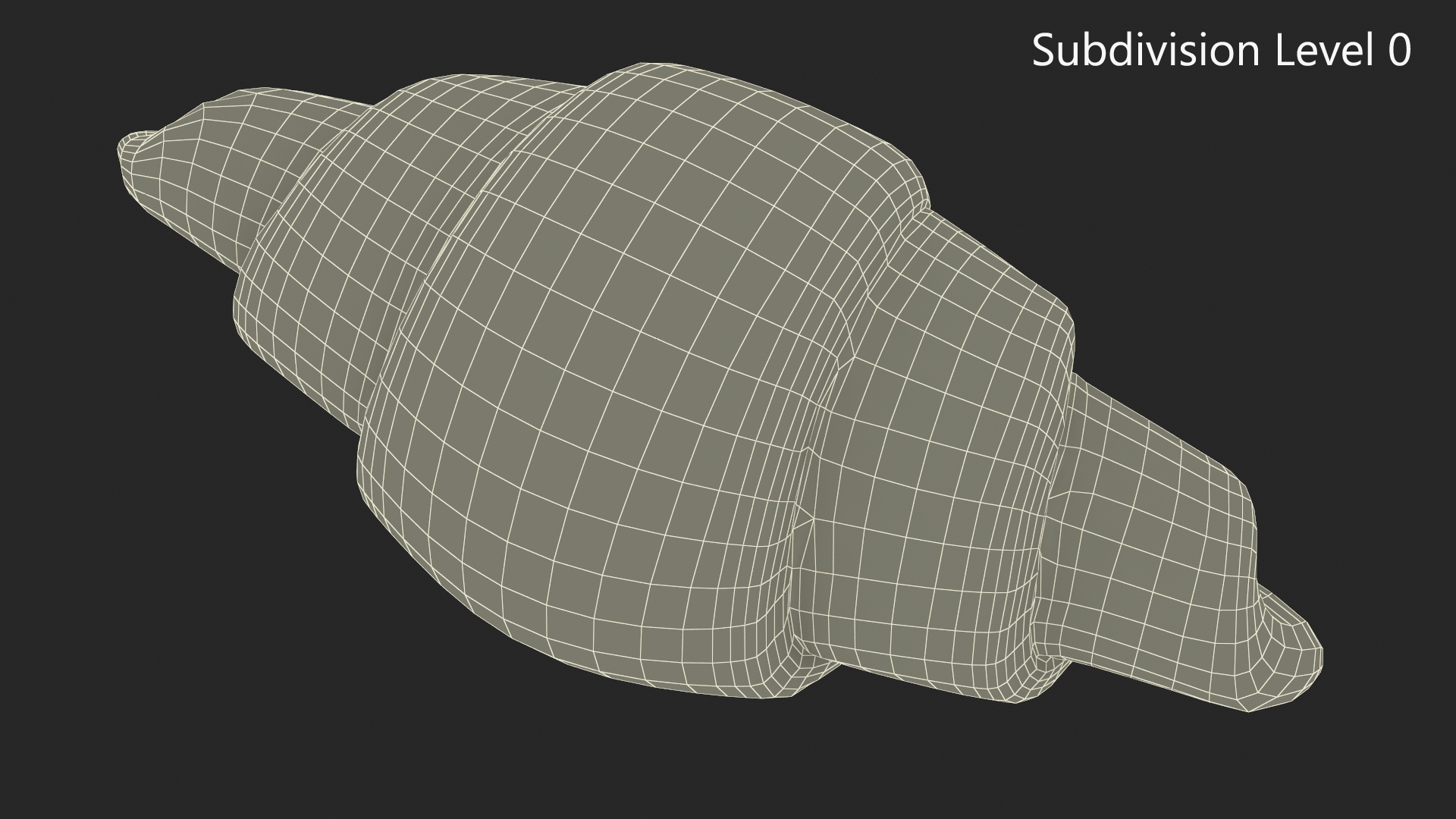3D French Croissant Raw Dough