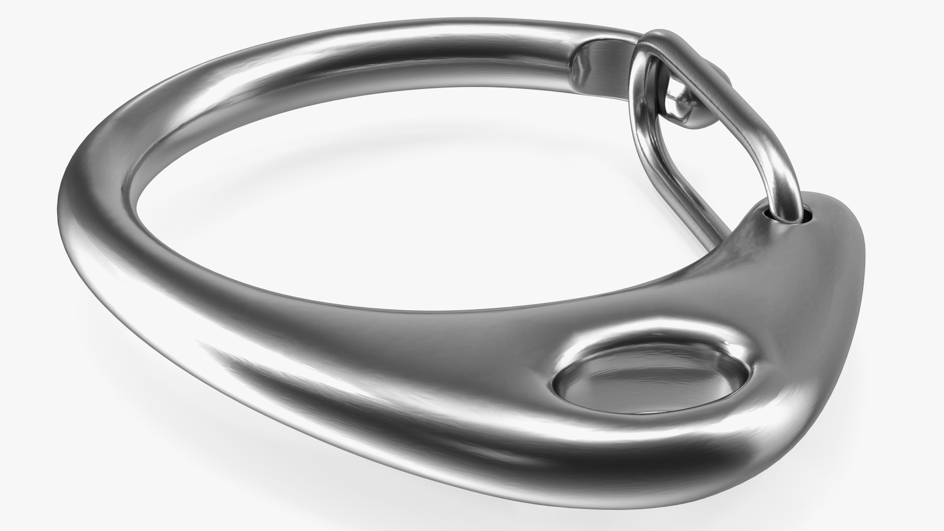 Round Trigger Swivel Clip Silver 3D