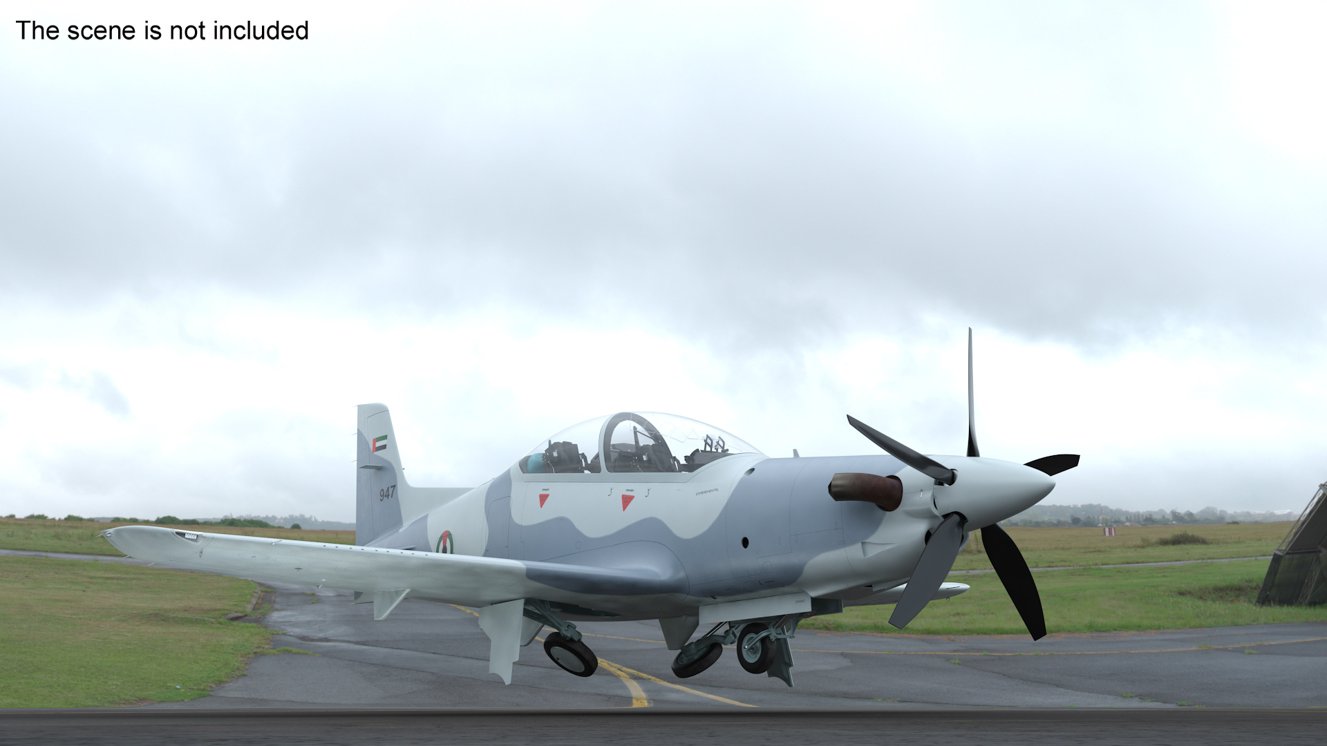 Training Aircraft Pilatus PC-21 Grey Rigged for Maya 3D