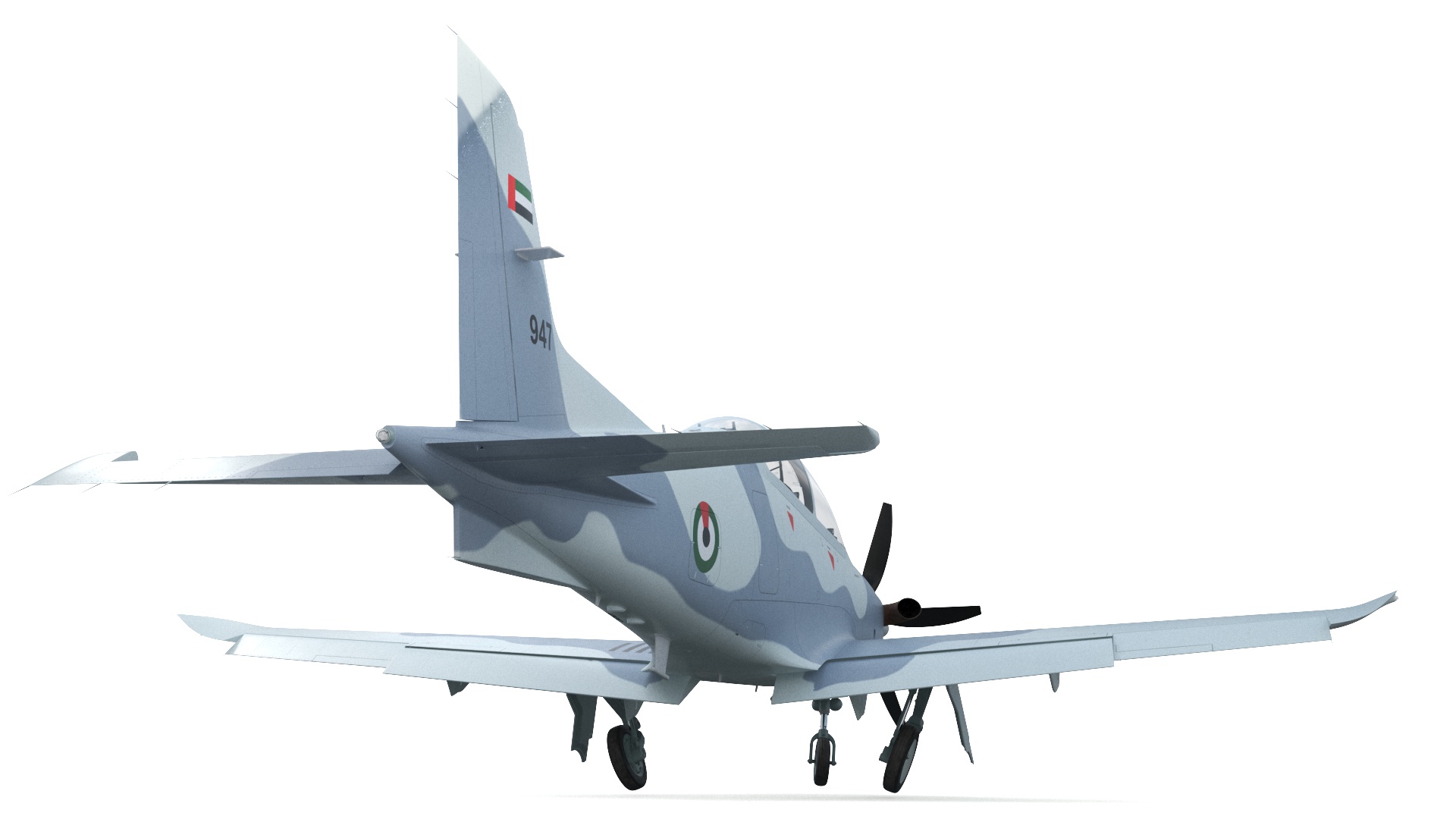 Training Aircraft Pilatus PC-21 Grey Rigged for Maya 3D