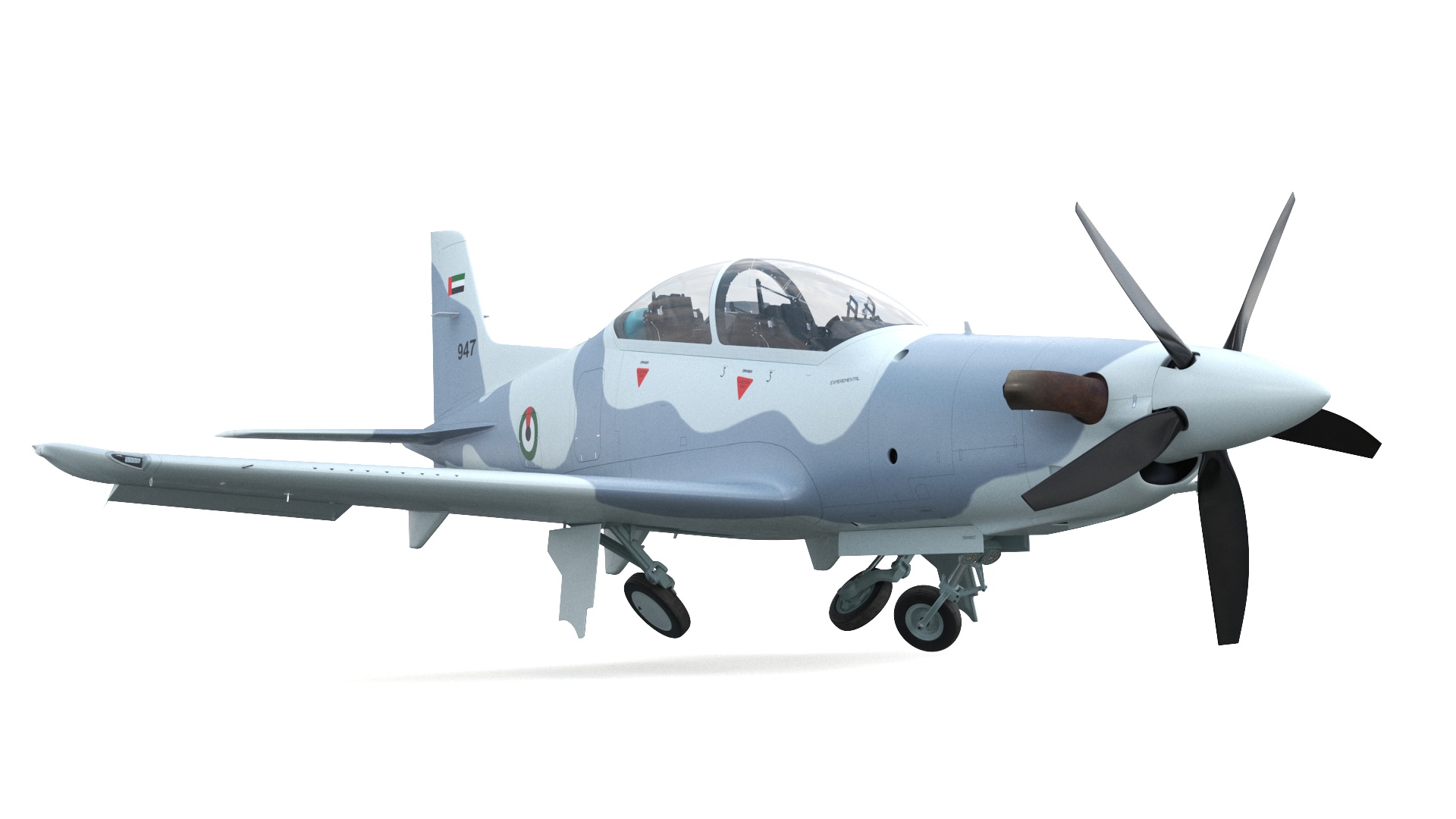 Training Aircraft Pilatus PC-21 Grey Rigged for Maya 3D