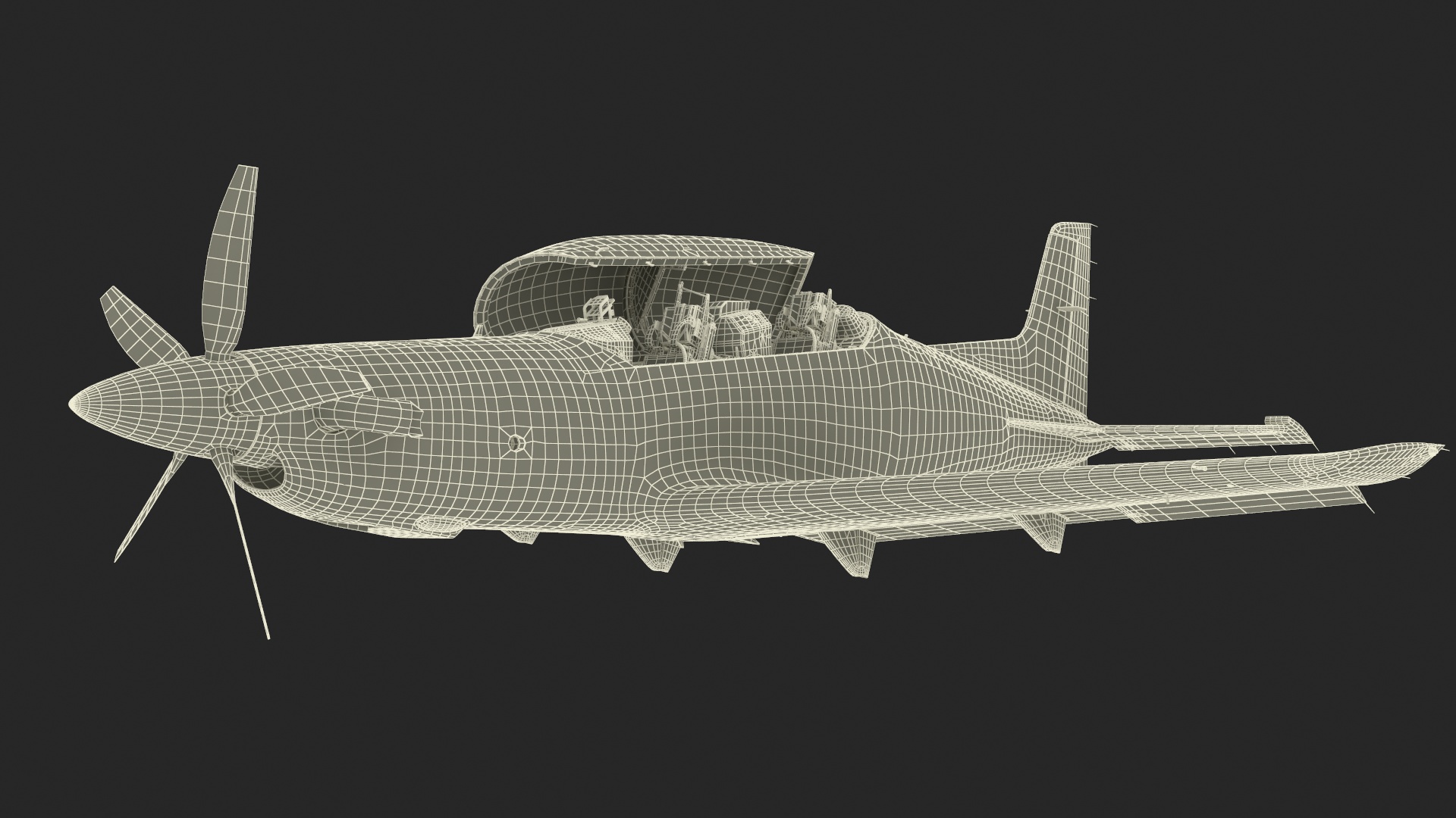 Training Aircraft Pilatus PC-21 Grey Rigged for Maya 3D