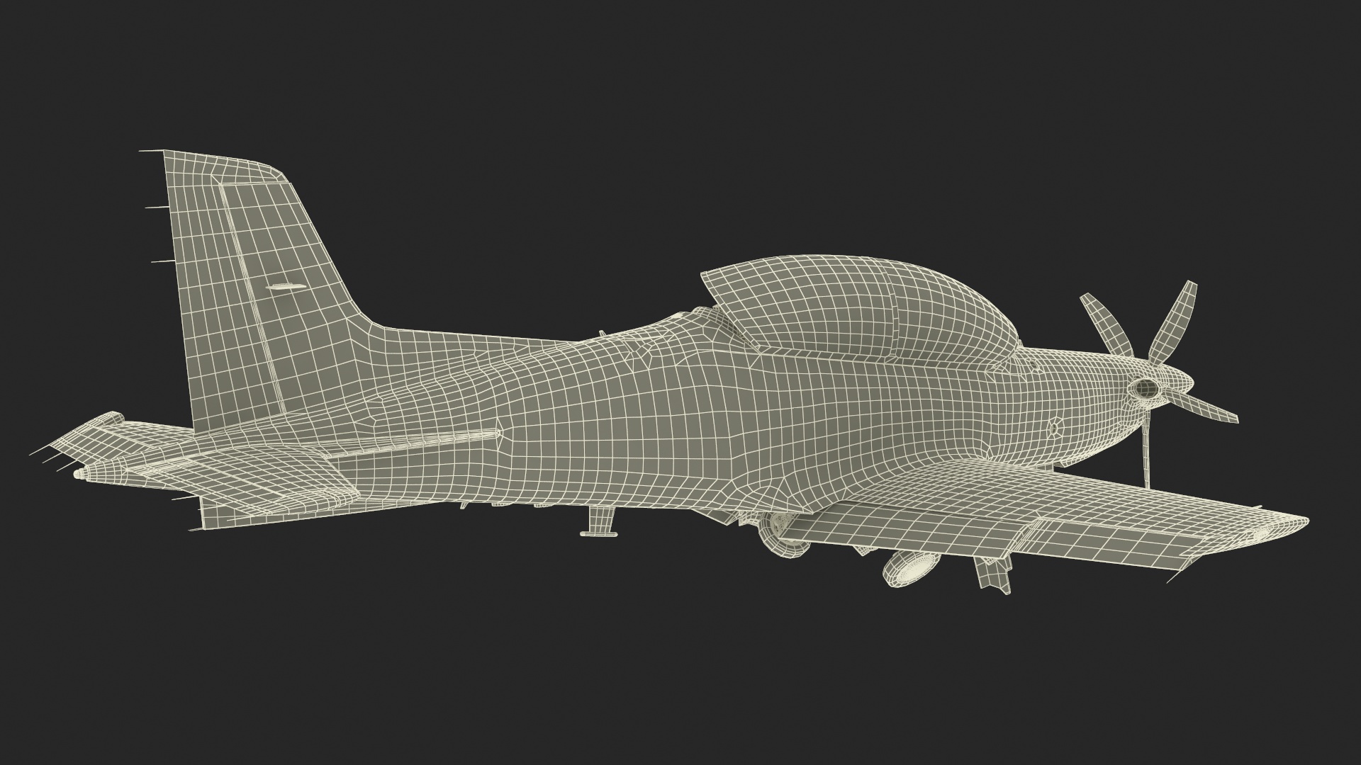 Training Aircraft Pilatus PC-21 Grey Rigged for Maya 3D