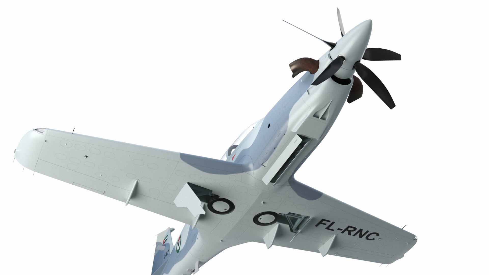 Training Aircraft Pilatus PC-21 Grey Rigged for Maya 3D