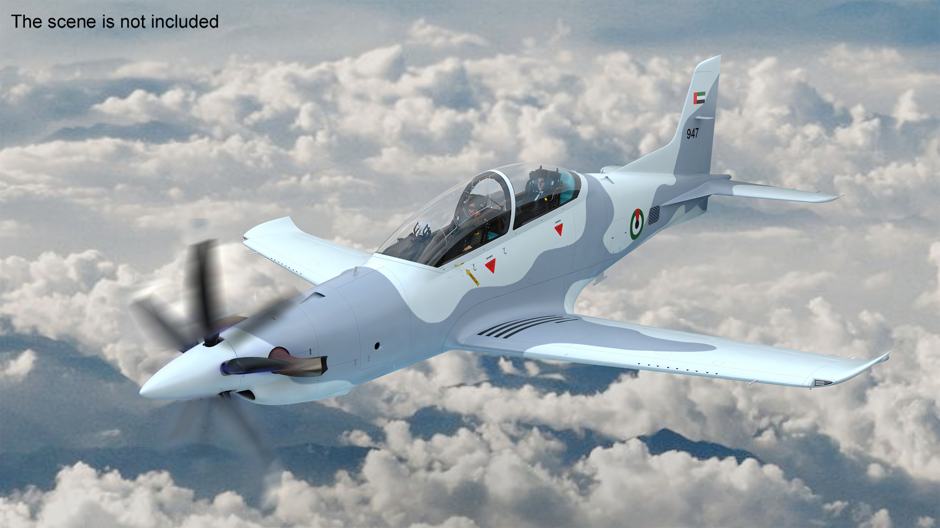 Training Aircraft Pilatus PC-21 Grey Rigged for Maya 3D