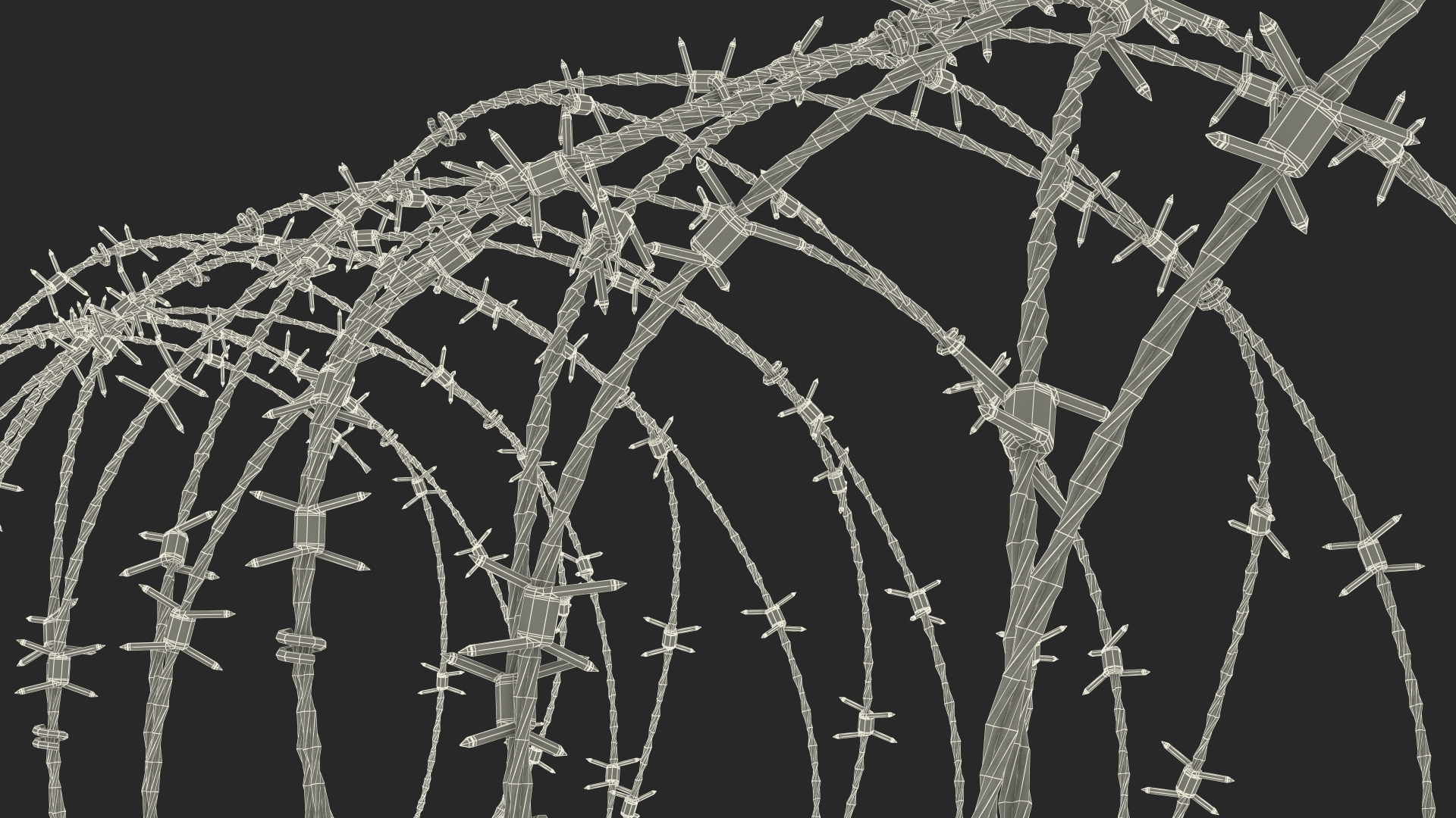 3D Spiral Razor Wire Obstacle
