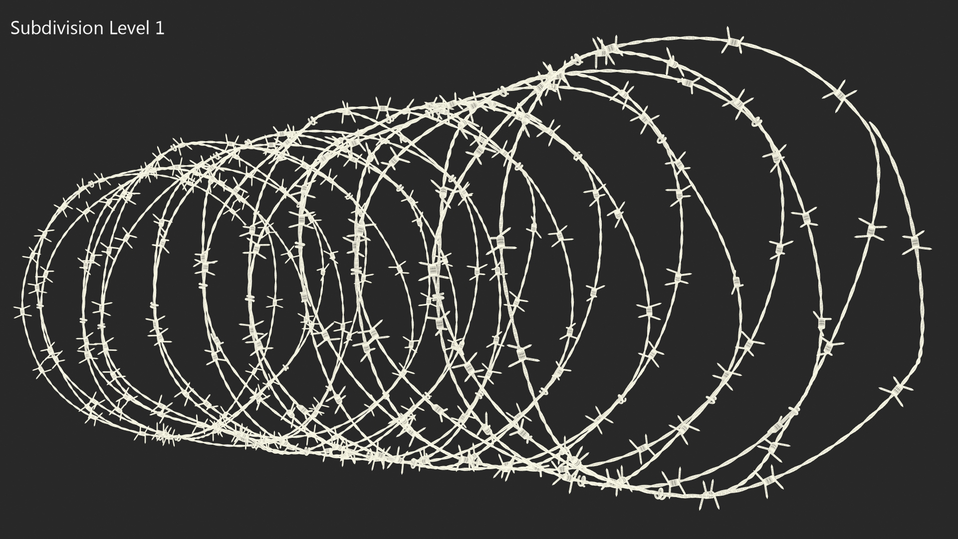 3D Spiral Razor Wire Obstacle