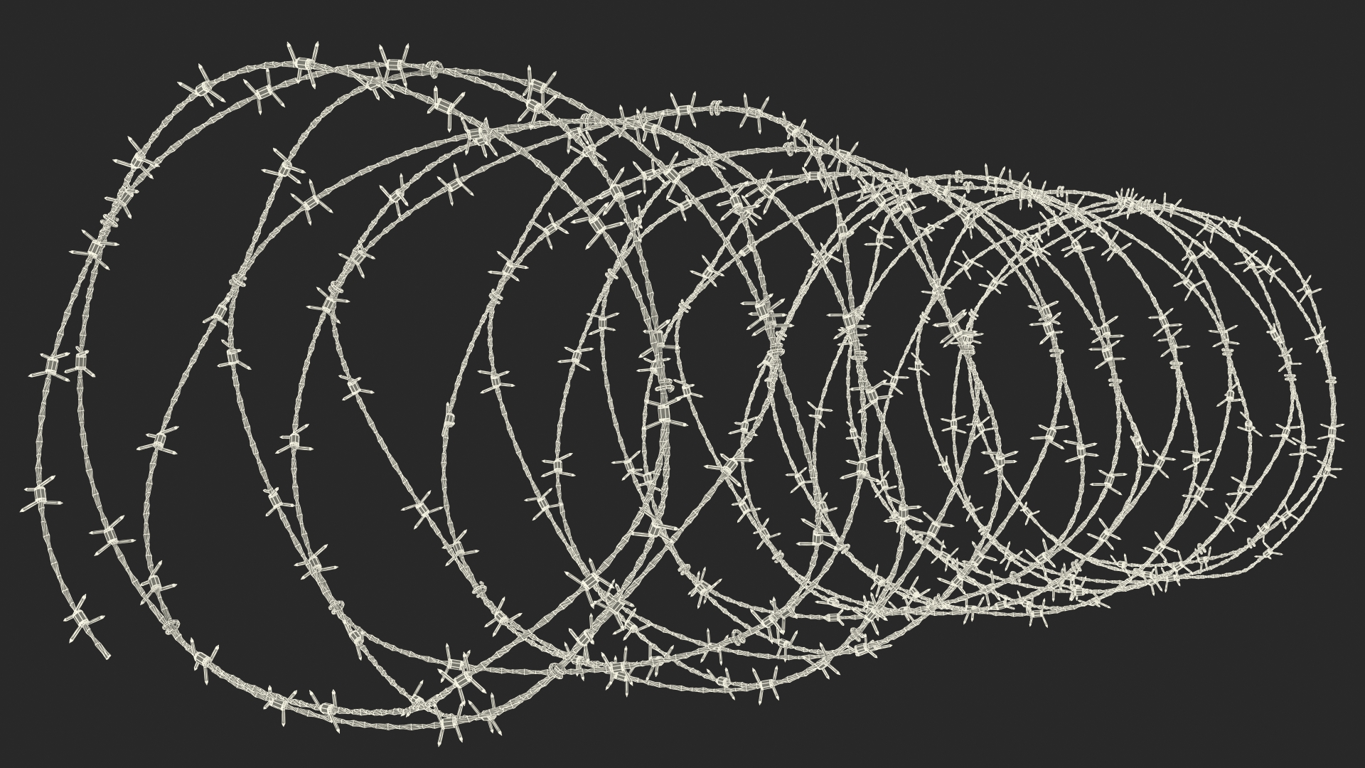 3D Spiral Razor Wire Obstacle