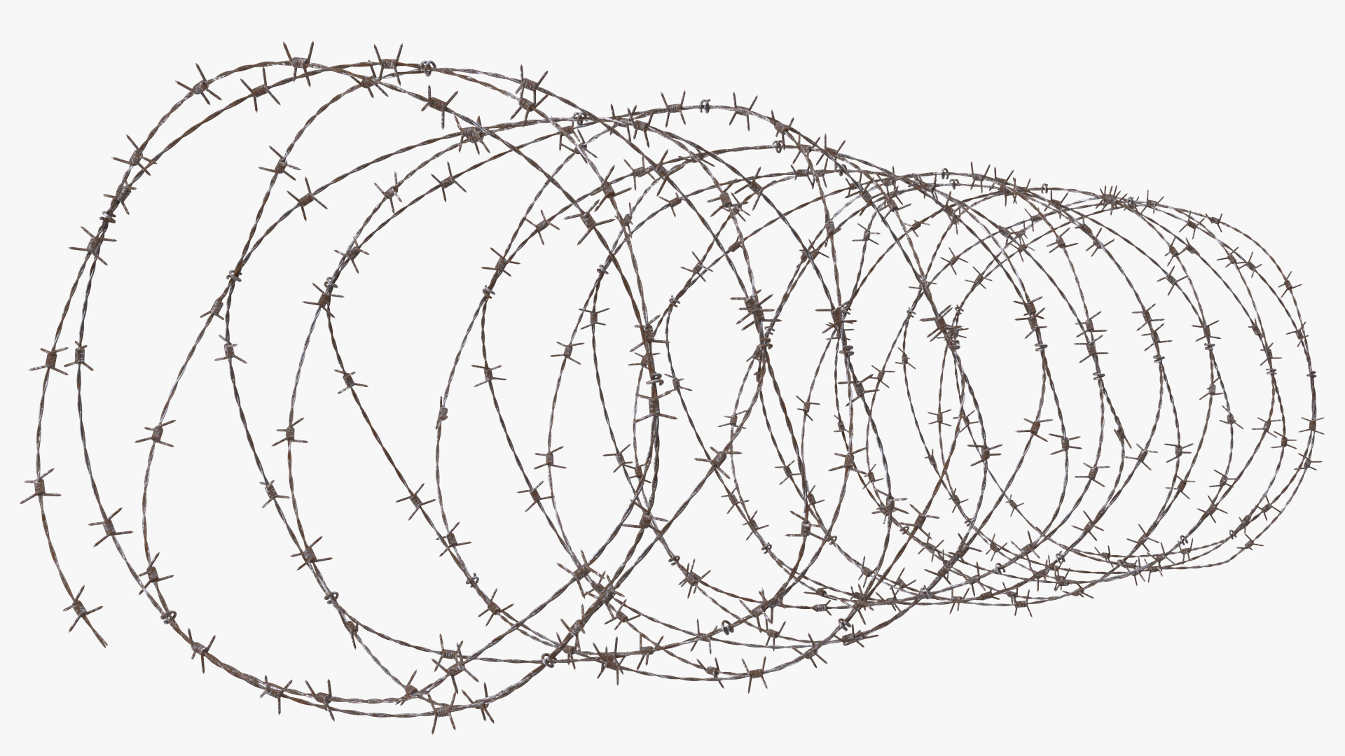 3D Spiral Razor Wire Obstacle