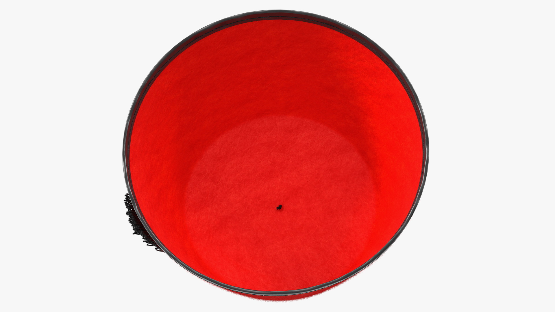 Traditional Arabic Red Fez Hat With Black Tassel Fur 3D