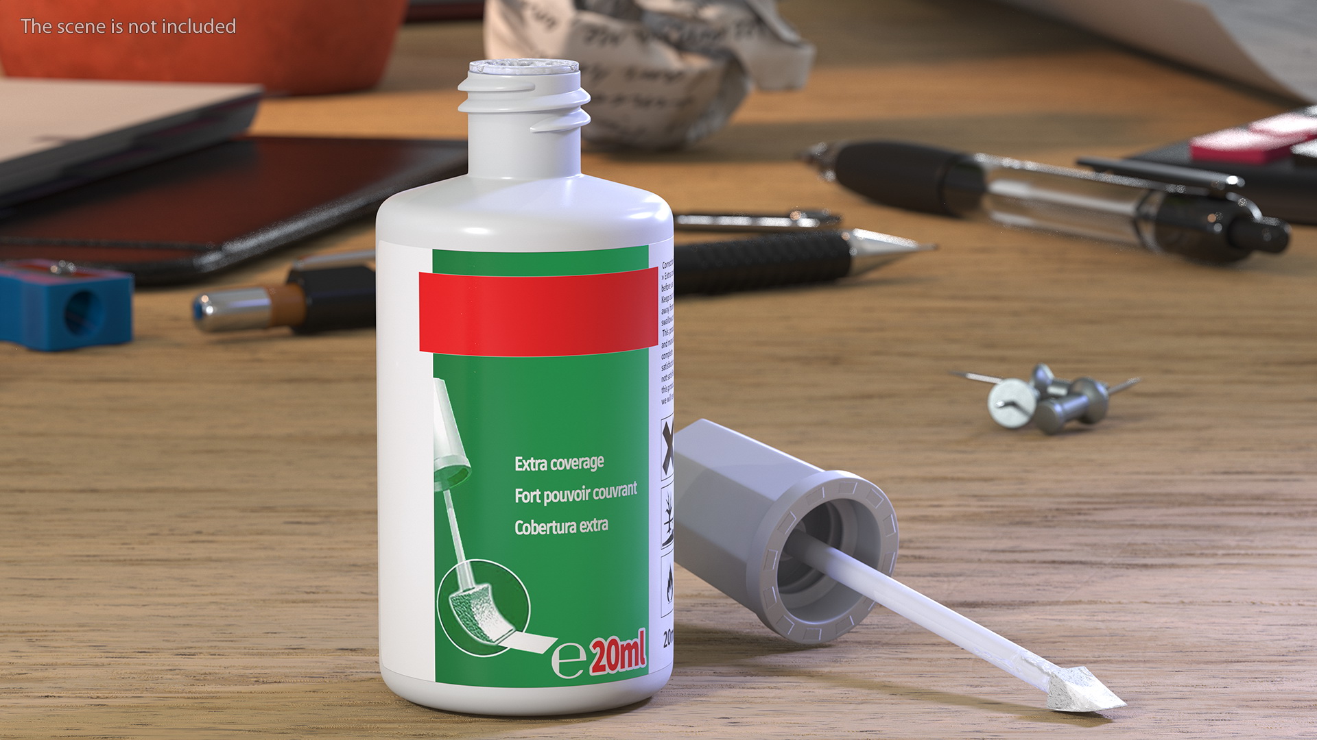 3D model Correction Fluid Bottle Opened
