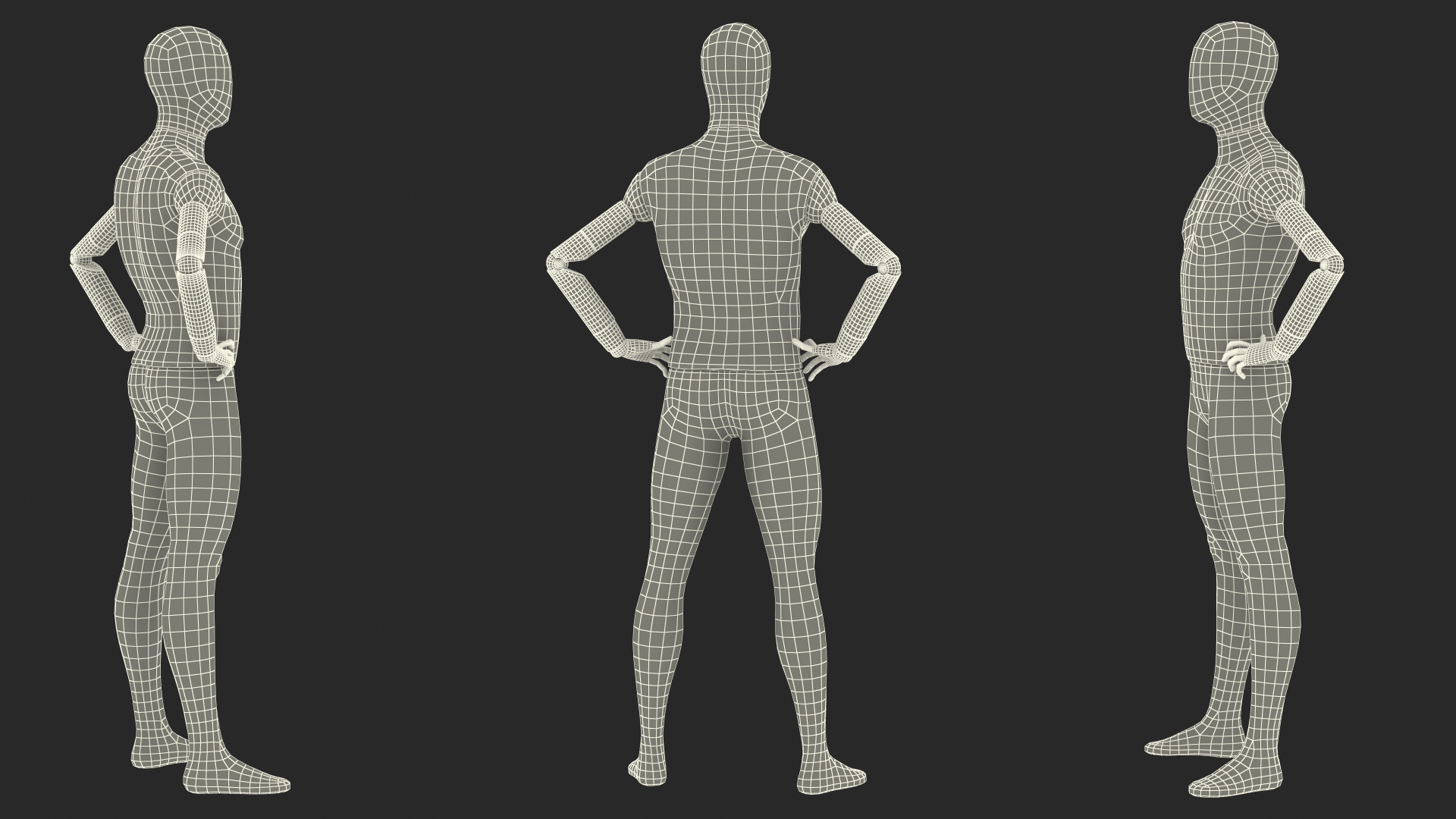 3D model Flexible Manikin Hands On Hips