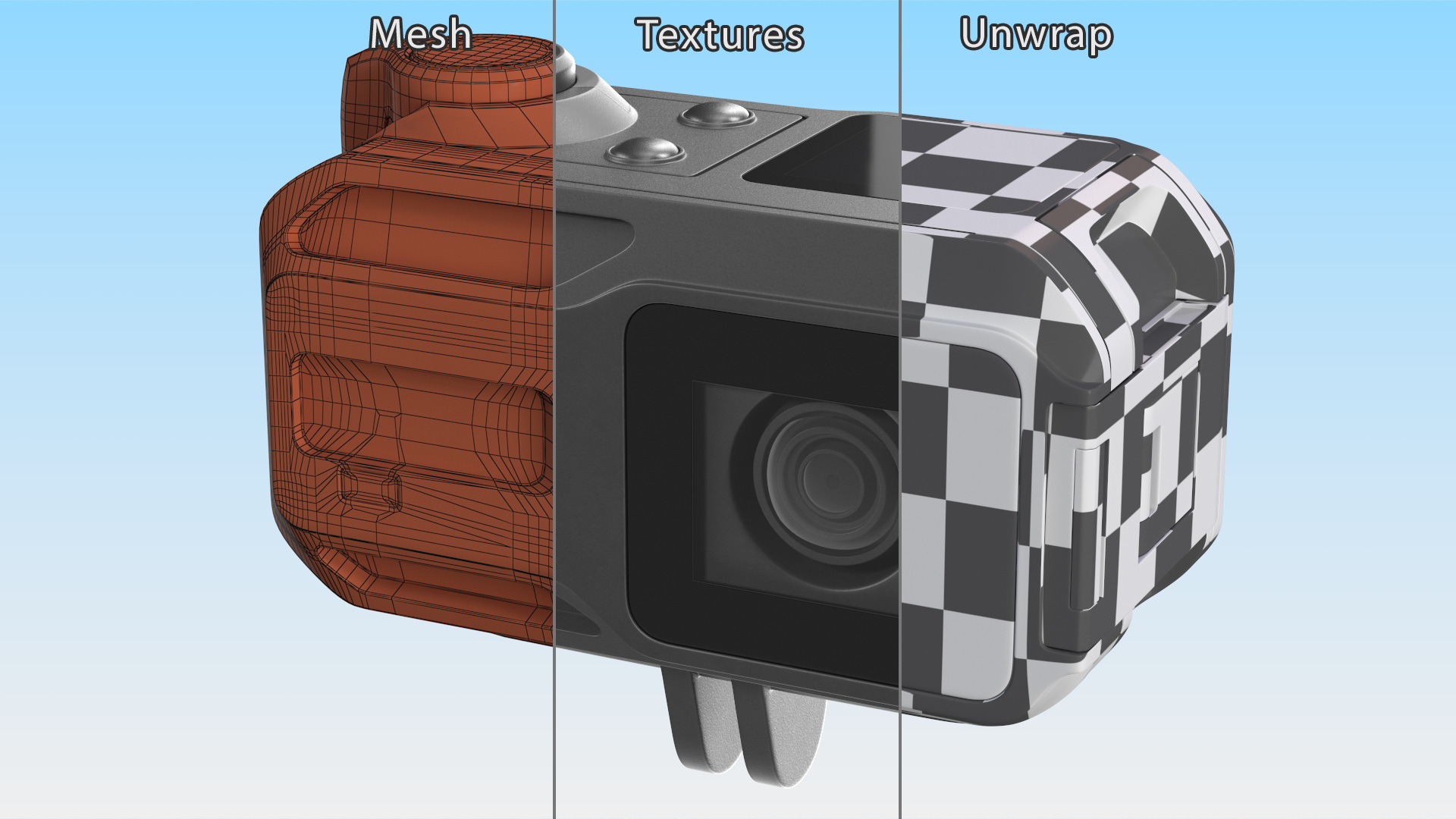 Action Camera Detached 3D