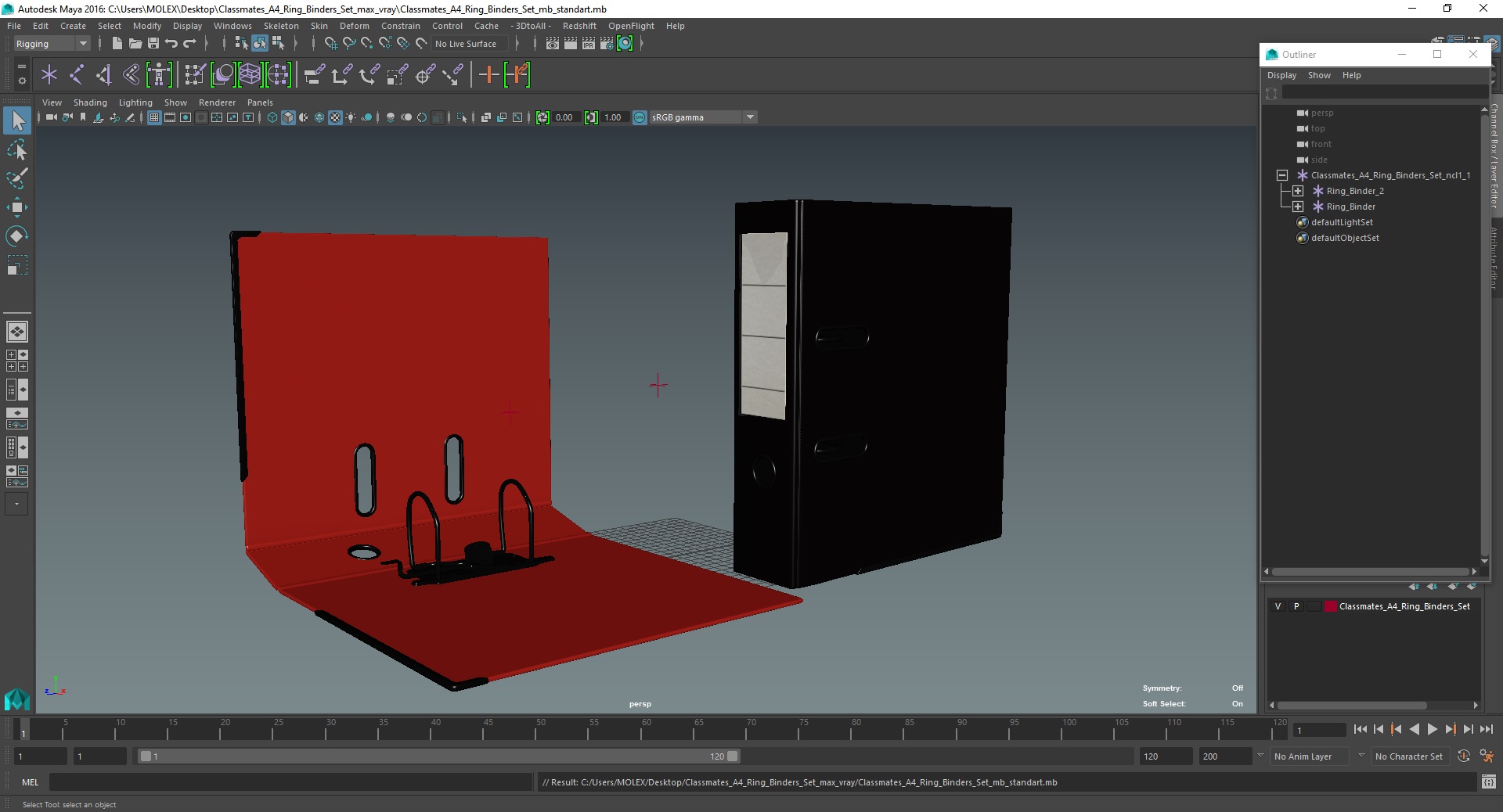 3D model Classmates A4 Ring Binders Set