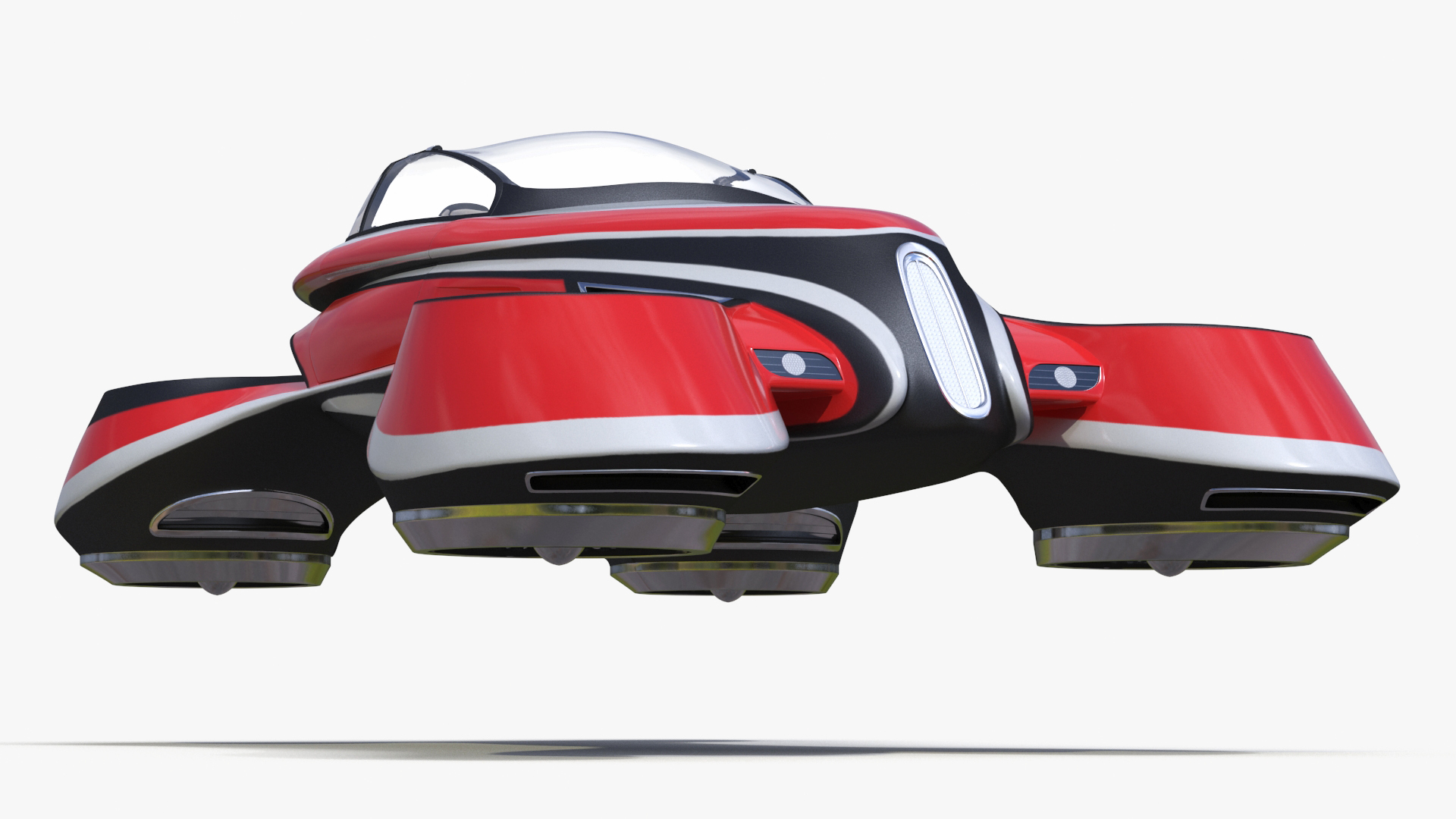 3D Hover Car Concept by Lazzarini Red Rigged