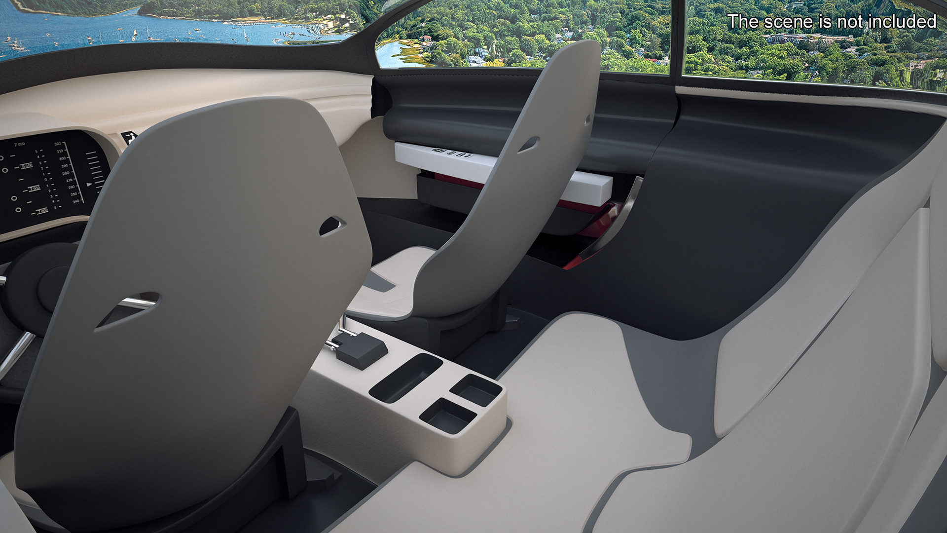 3D Hover Car Concept by Lazzarini Red Rigged