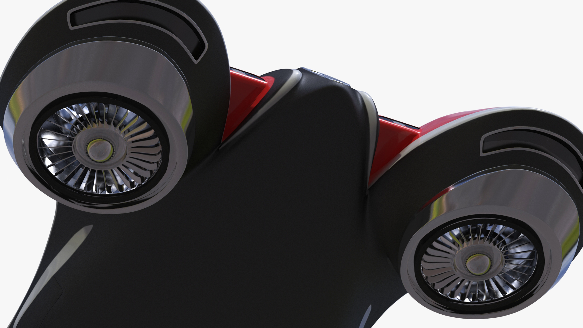 3D Hover Car Concept by Lazzarini Red Rigged