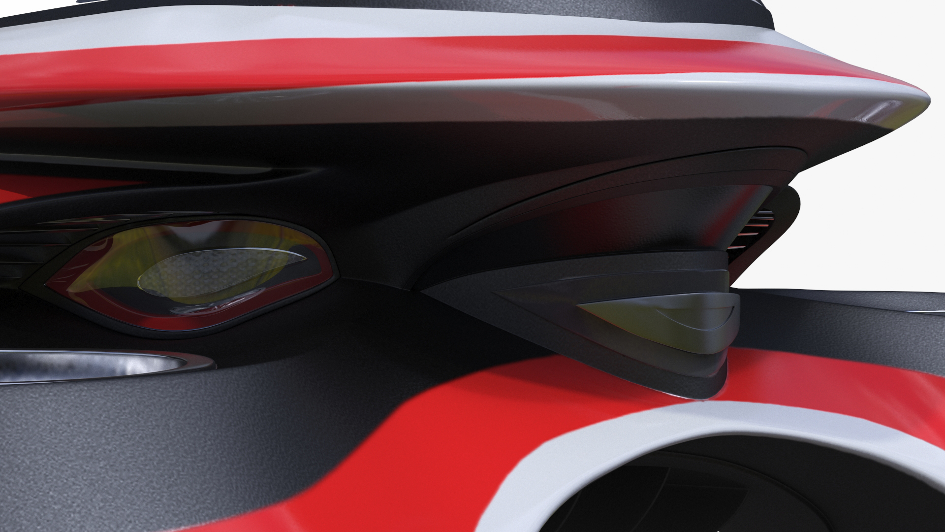3D Hover Car Concept by Lazzarini Red Rigged