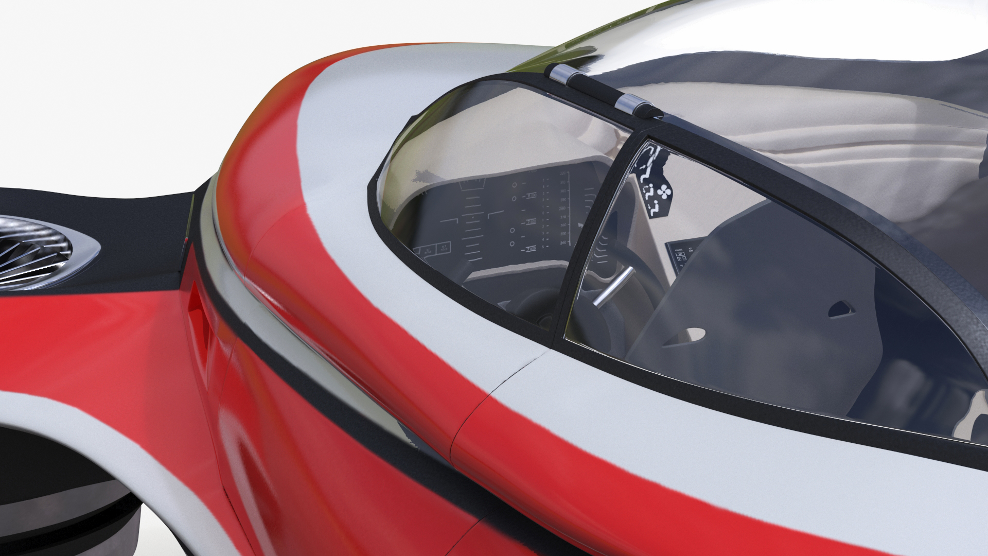 3D Hover Car Concept by Lazzarini Red Rigged