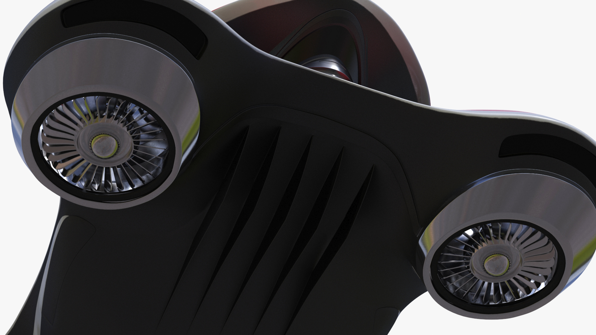 3D Hover Car Concept by Lazzarini Red Rigged