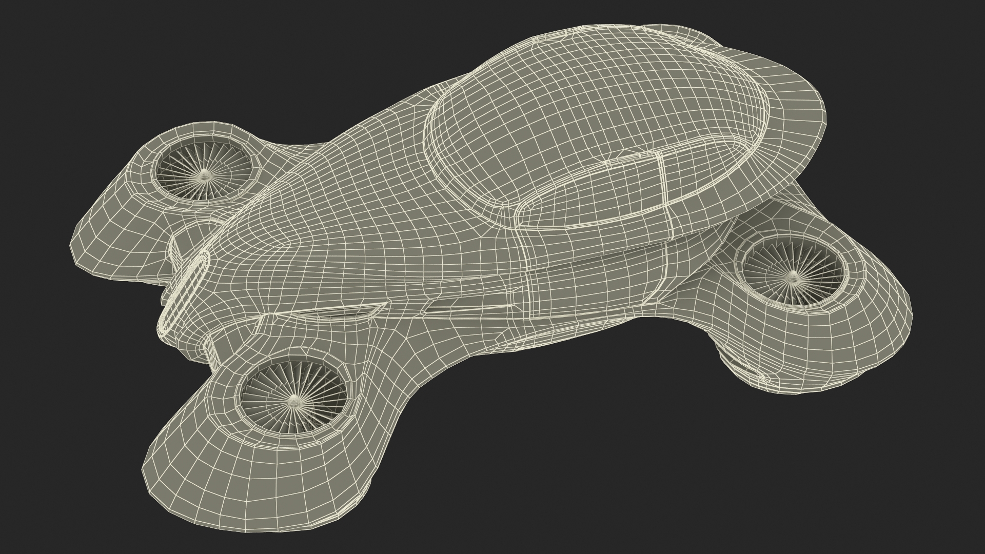 3D Hover Car Concept by Lazzarini Red Rigged