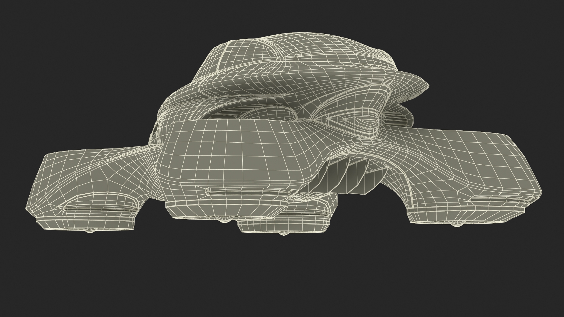 3D Hover Car Concept by Lazzarini Red Rigged