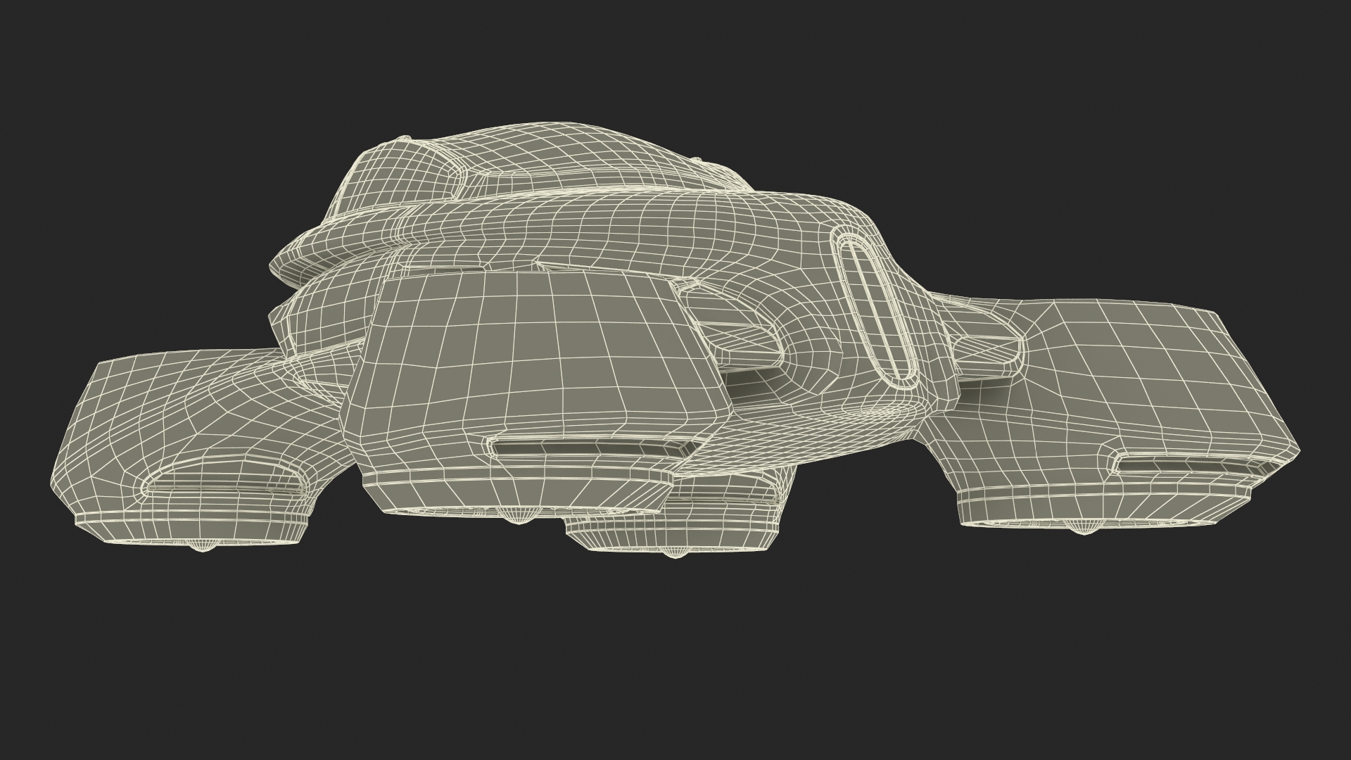 3D Hover Car Concept by Lazzarini Red Rigged