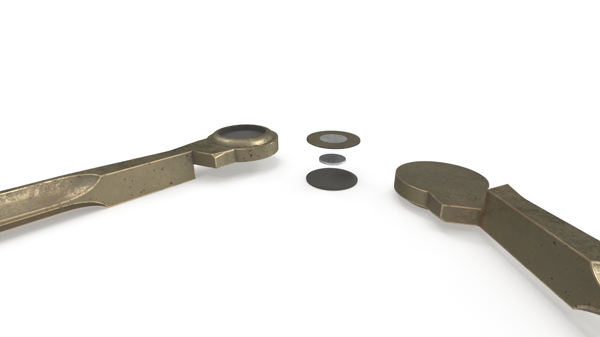 3D Antique Marking Compass model