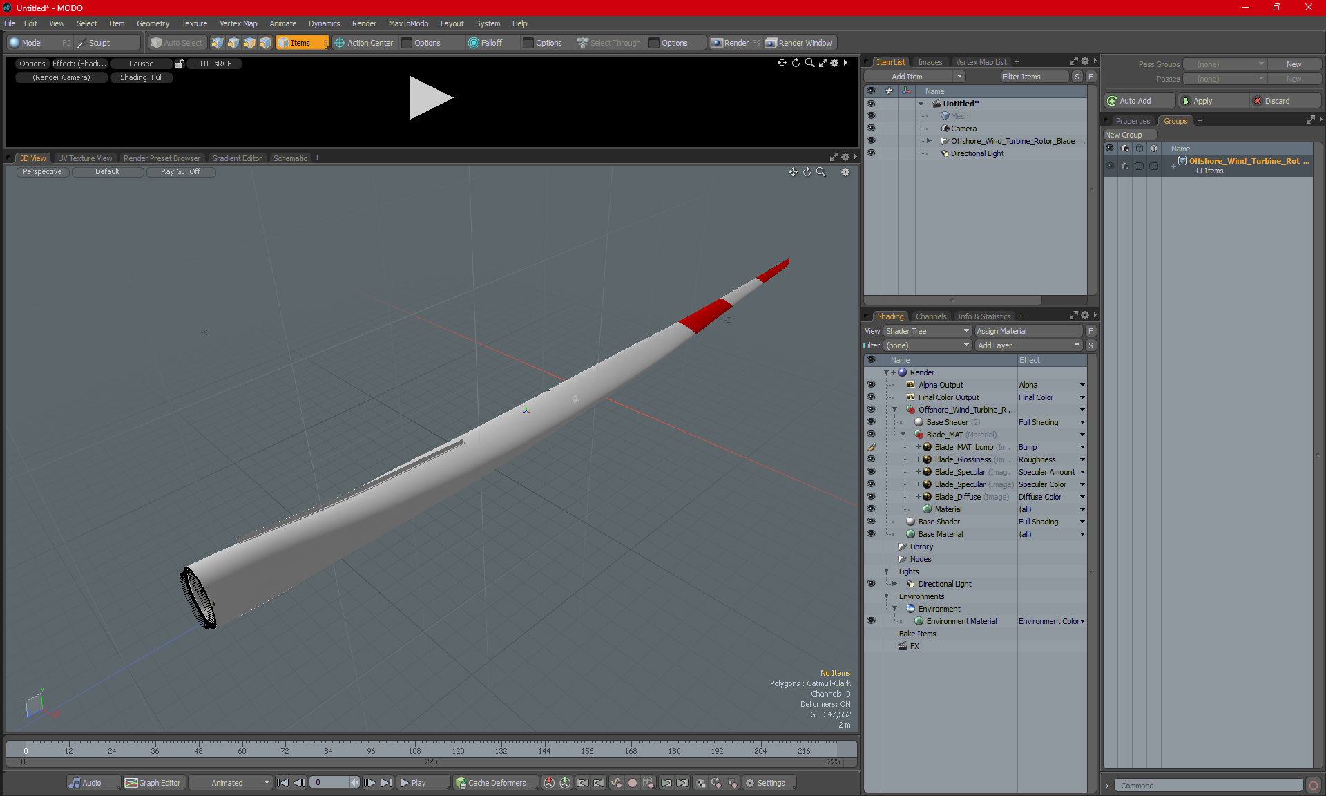 3D Offshore Wind Turbine Rotor Blade model