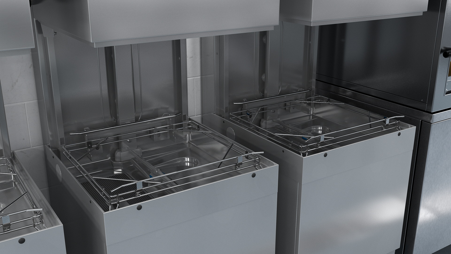 3D Large Commercial Kitchen No Light model