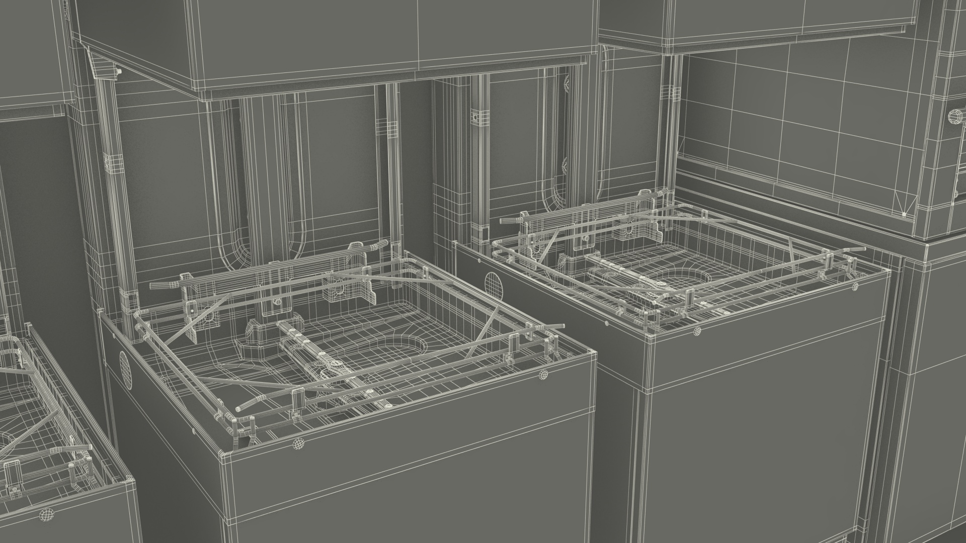 3D Large Commercial Kitchen No Light model