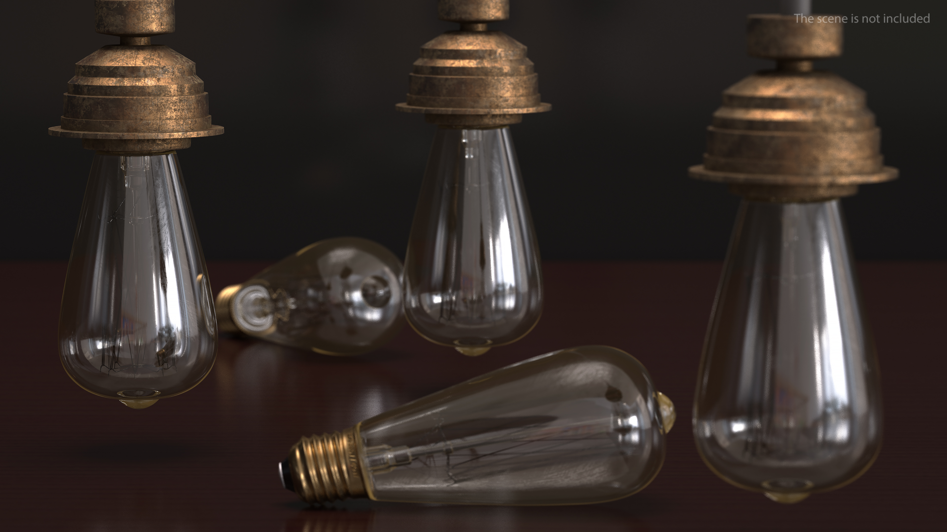 3D model ST64 Vintage Edison Light Bulb
