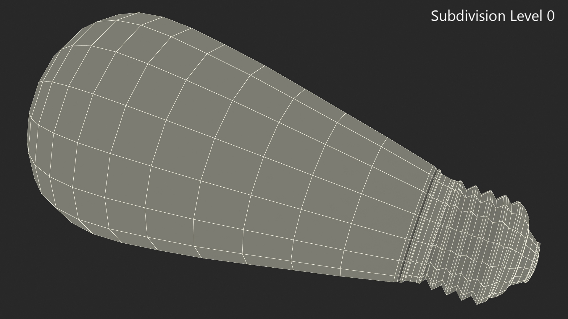 3D model ST64 Vintage Edison Light Bulb