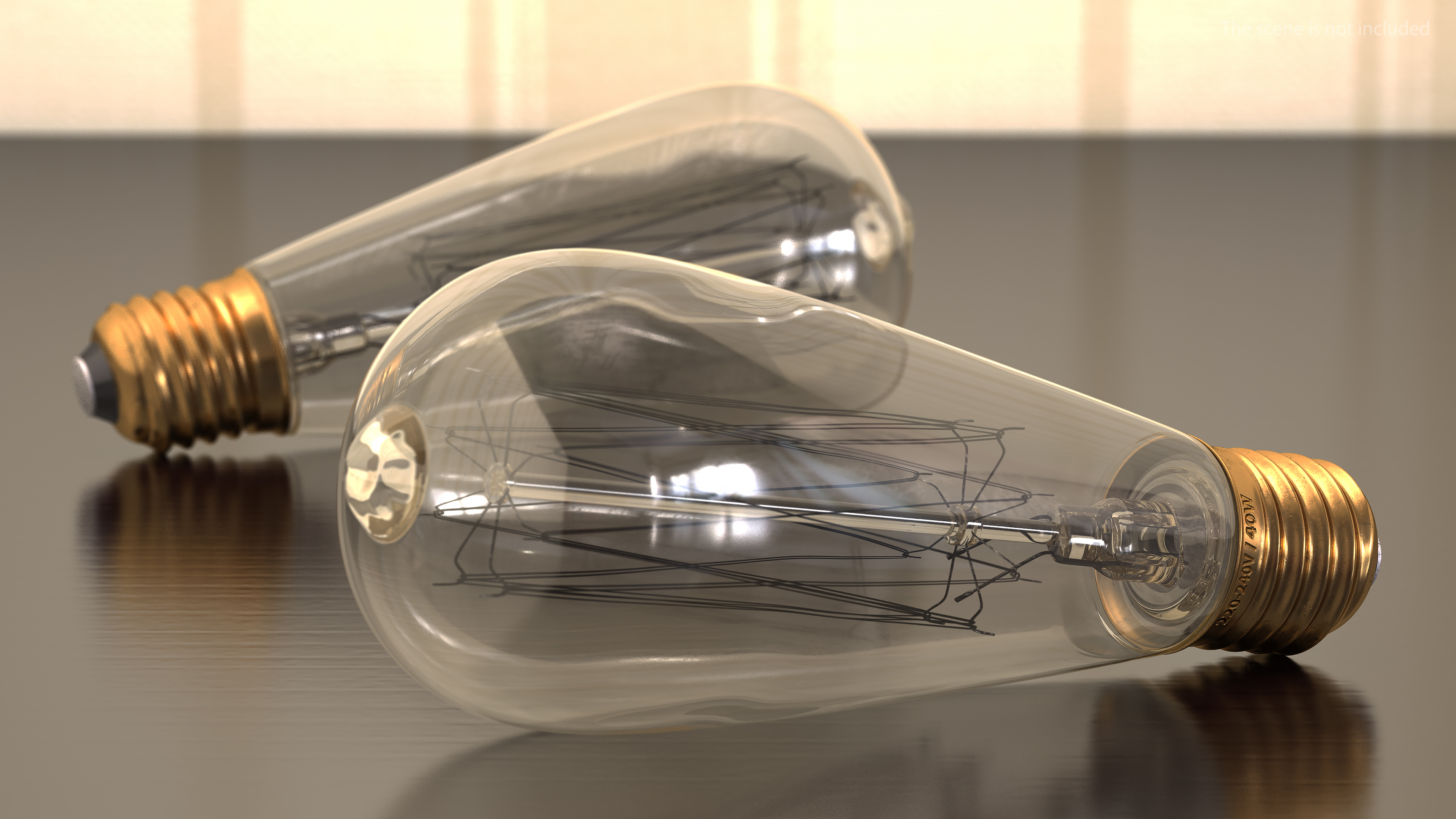 3D model ST64 Vintage Edison Light Bulb
