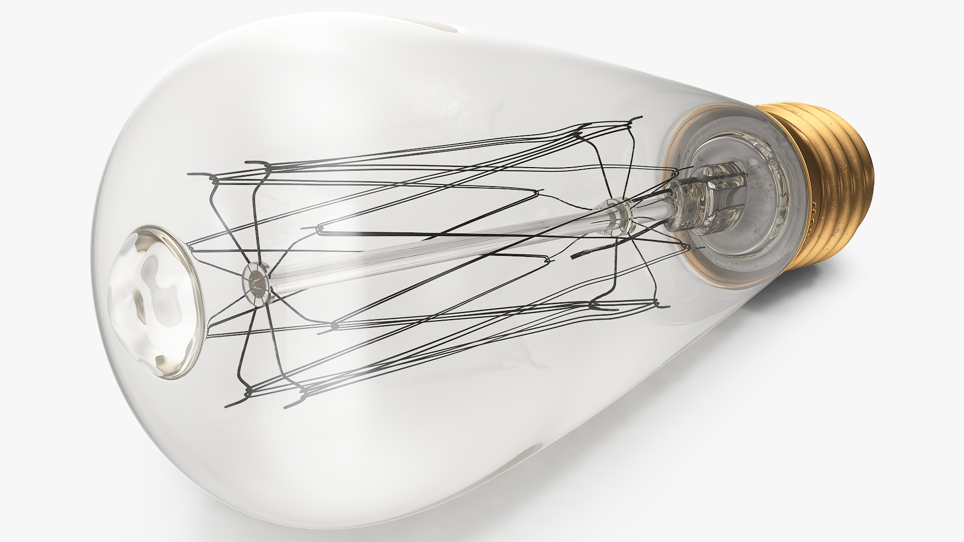 3D model ST64 Vintage Edison Light Bulb