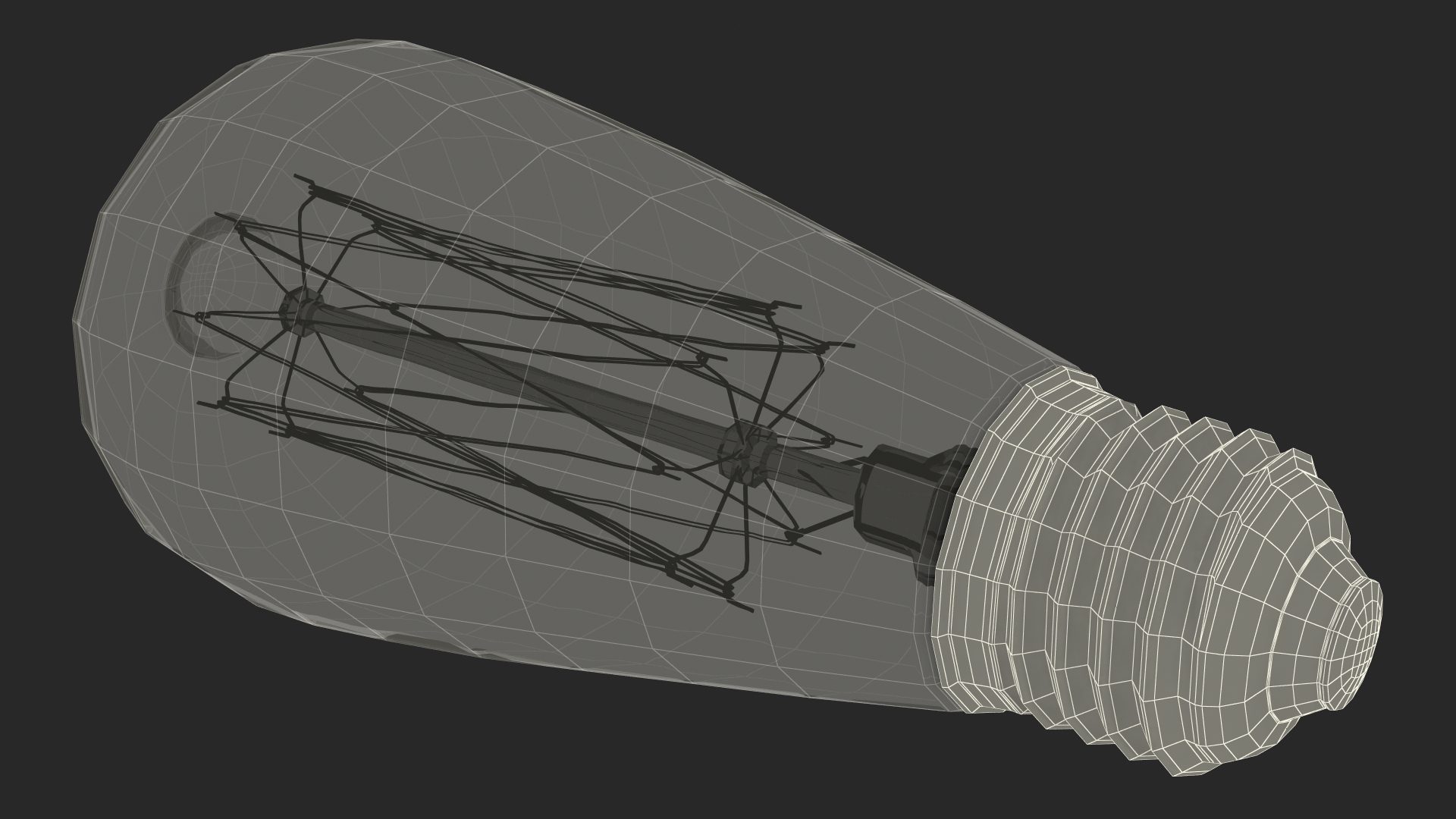 3D model ST64 Vintage Edison Light Bulb