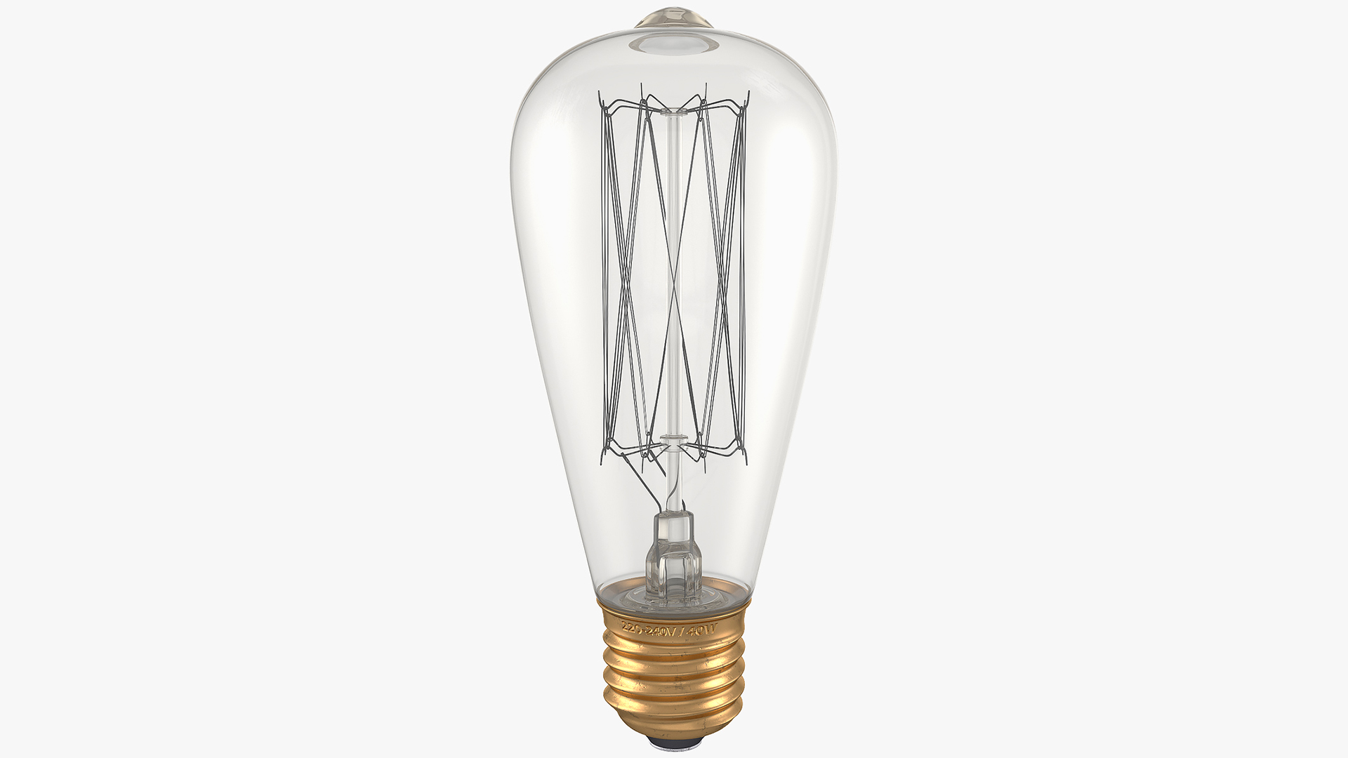 3D model ST64 Vintage Edison Light Bulb