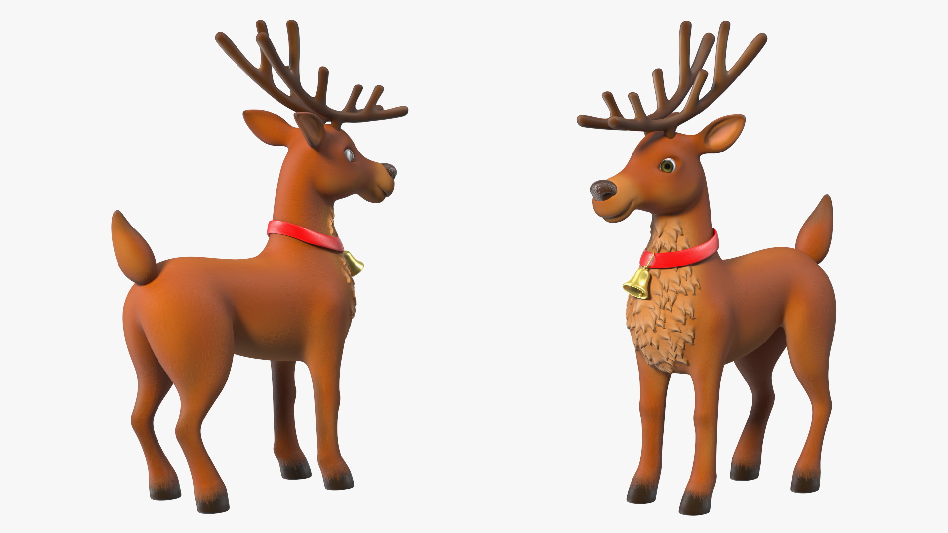 Christmas Reindeer Cartoon Basic Pose 3D