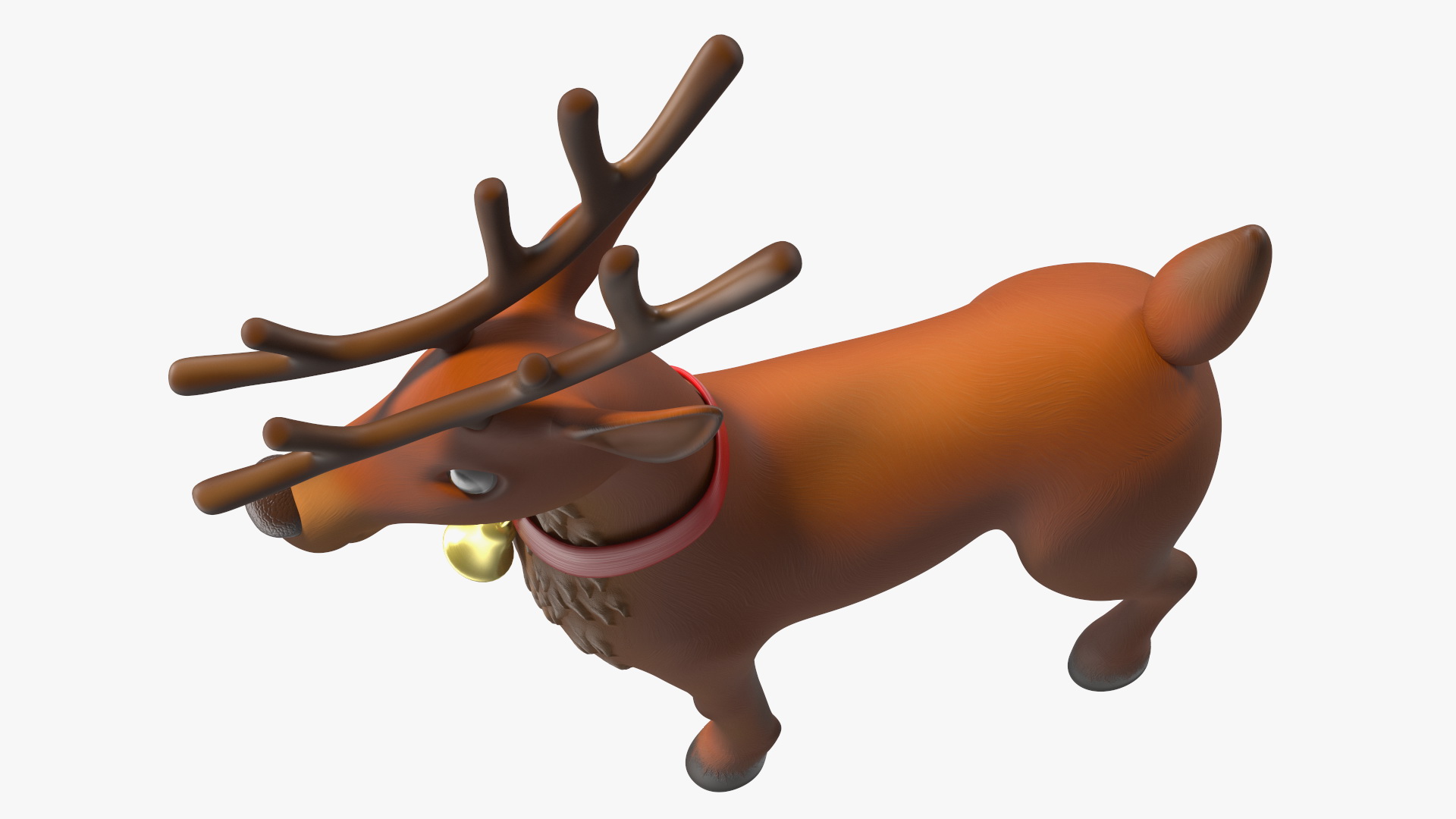 Christmas Reindeer Cartoon Basic Pose 3D